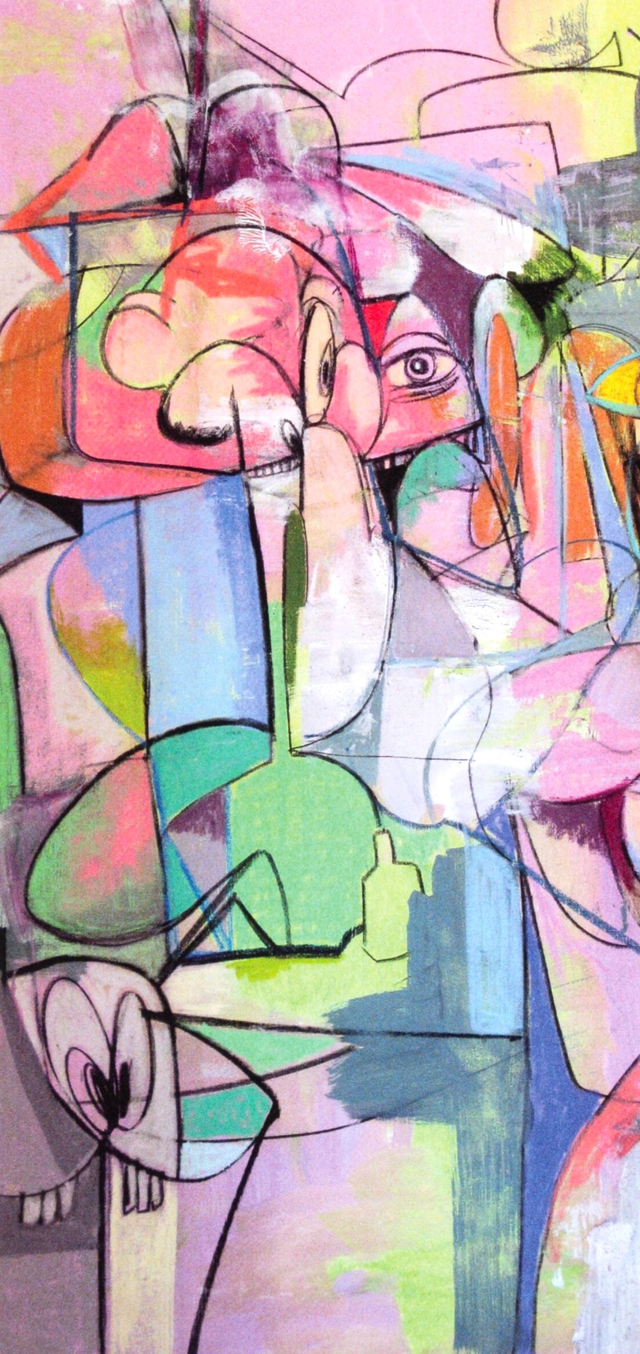 George Condo, Figure Change, Drawing Paintings, Limited Edition Four Color Process Print