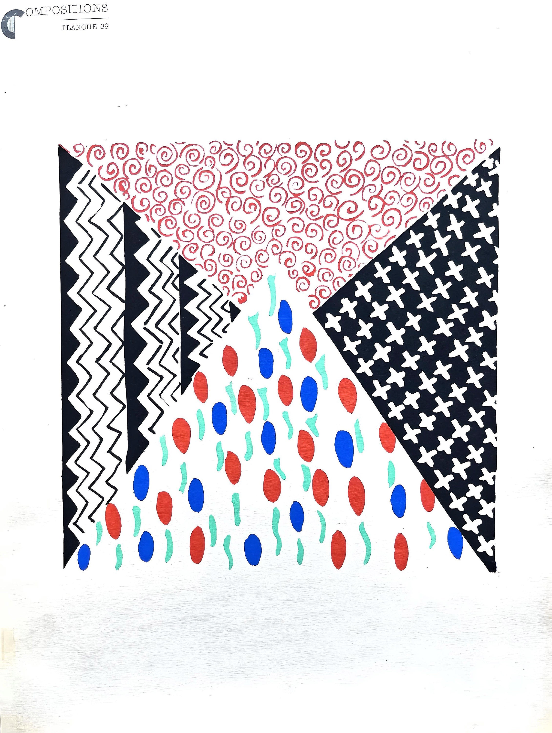 Sonia Delaunay, Planche No. 39, Compositions, couleurs, idées: Sonia Delaunay, Limited Edition Lithograph