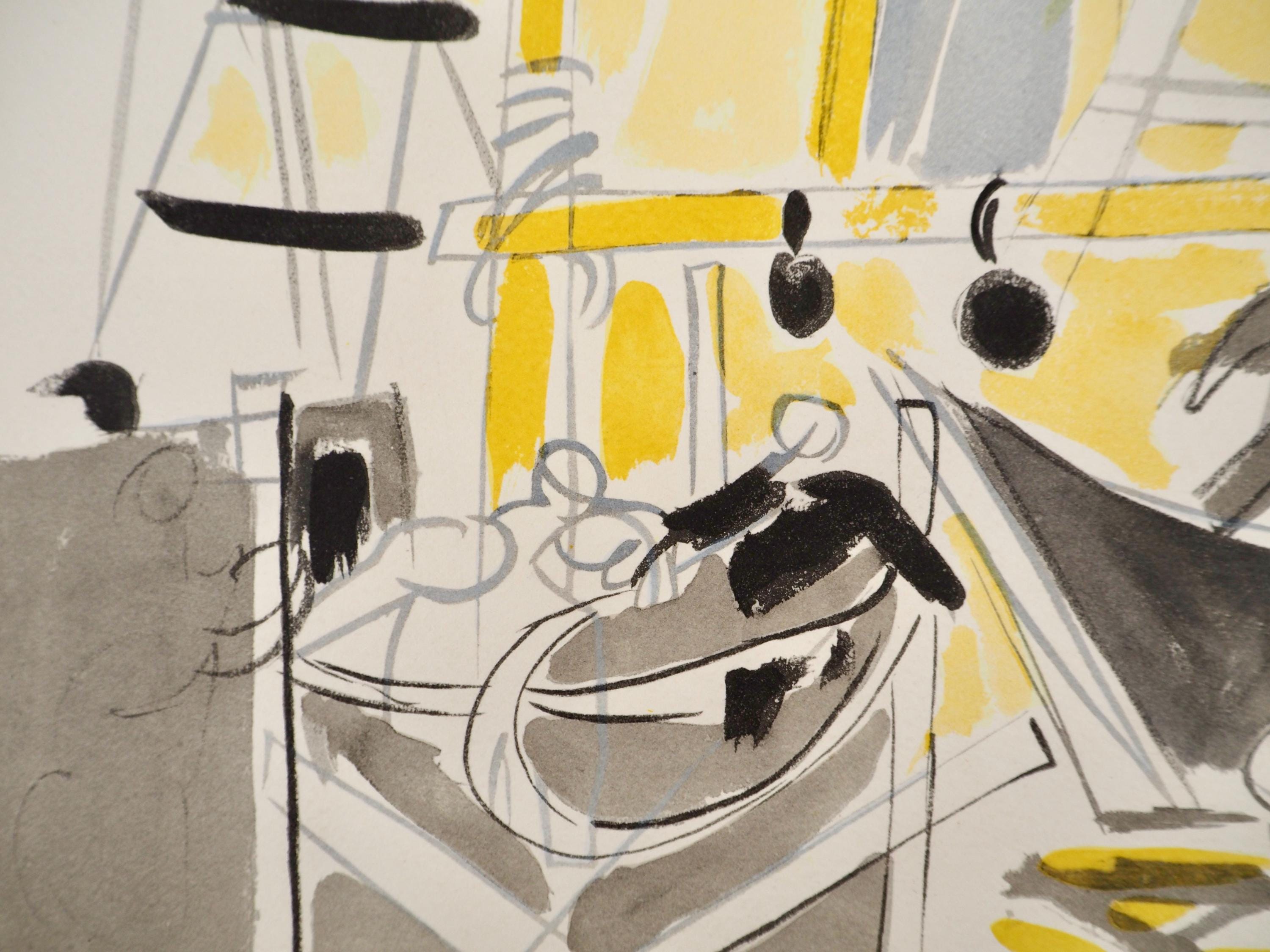 Édouard Pignon, Composition, Arbres et Voiles, Limited Edition Lithograph