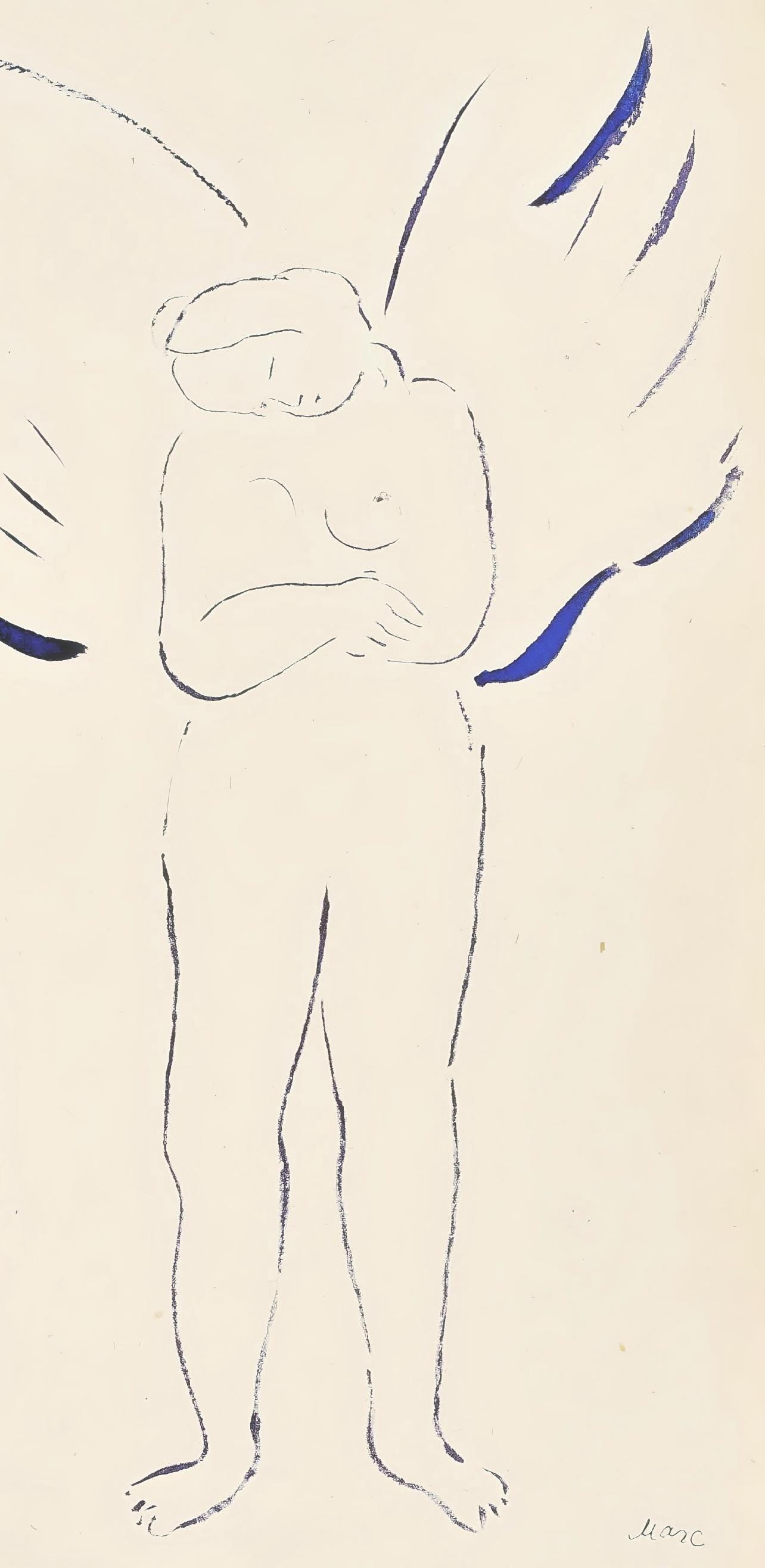 Marc Chagall, Composition, Le Dur Désir de Durer, Limited Edition Lithograph