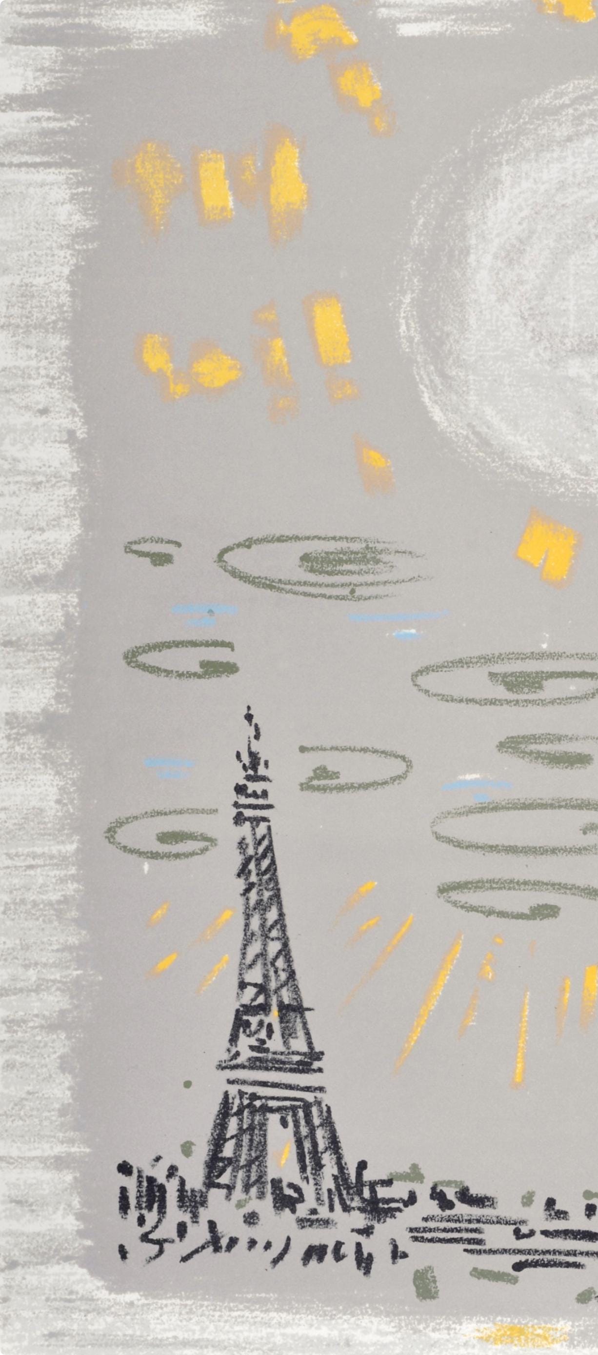 André Masson, La Tour Eiffel au ciel gris, Regards sur Paris, Limited Edition Lithograph