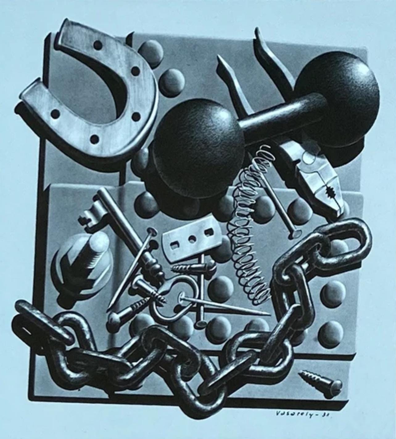 Victor Vasarely, Composition, Graphismes I, Limited Edition Héliogravure