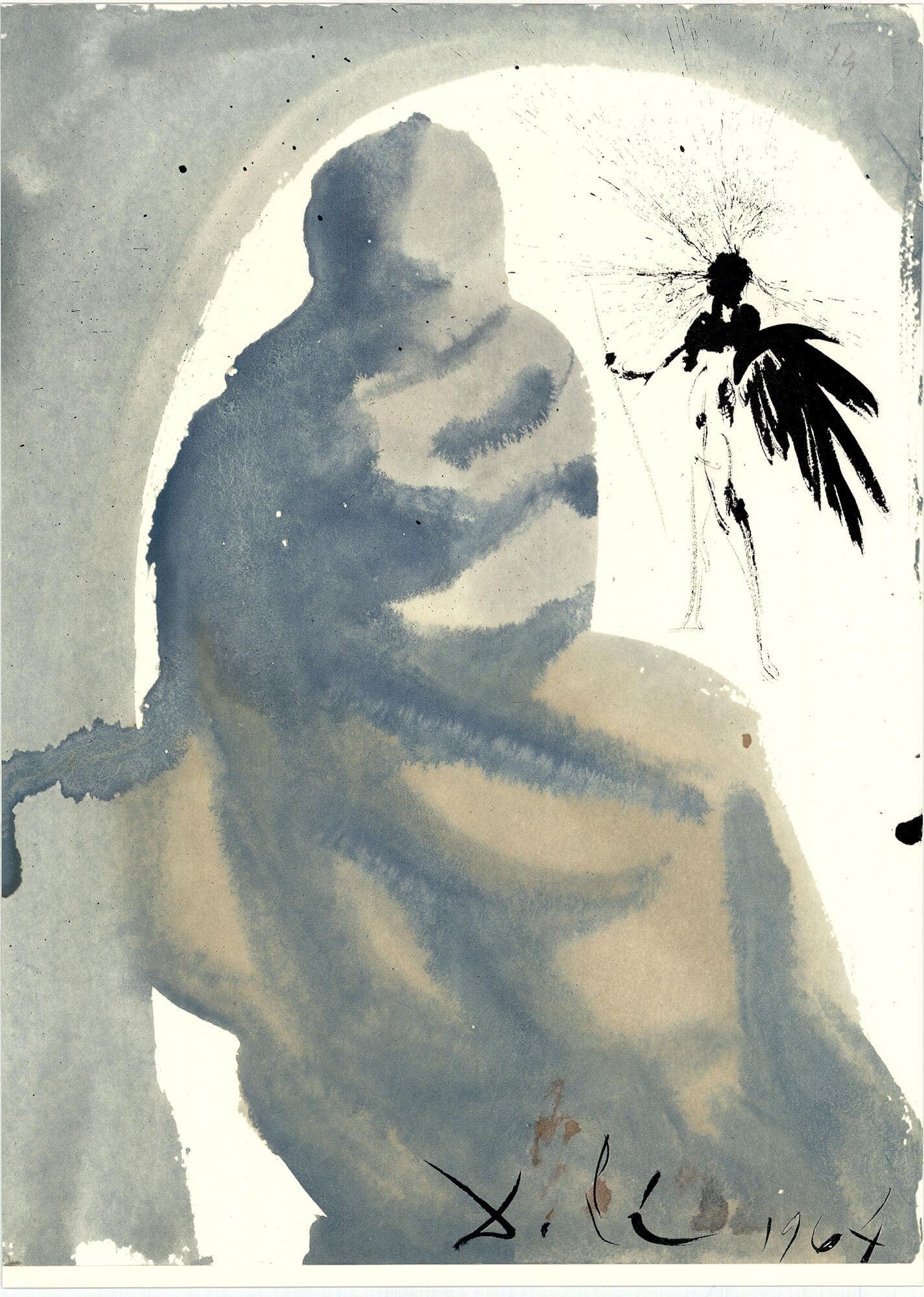 Salvador Dali, Composition (Michler/Löpsinger 1600; Field 69-3), Biblia Sacra, Limited Edition Lithograph