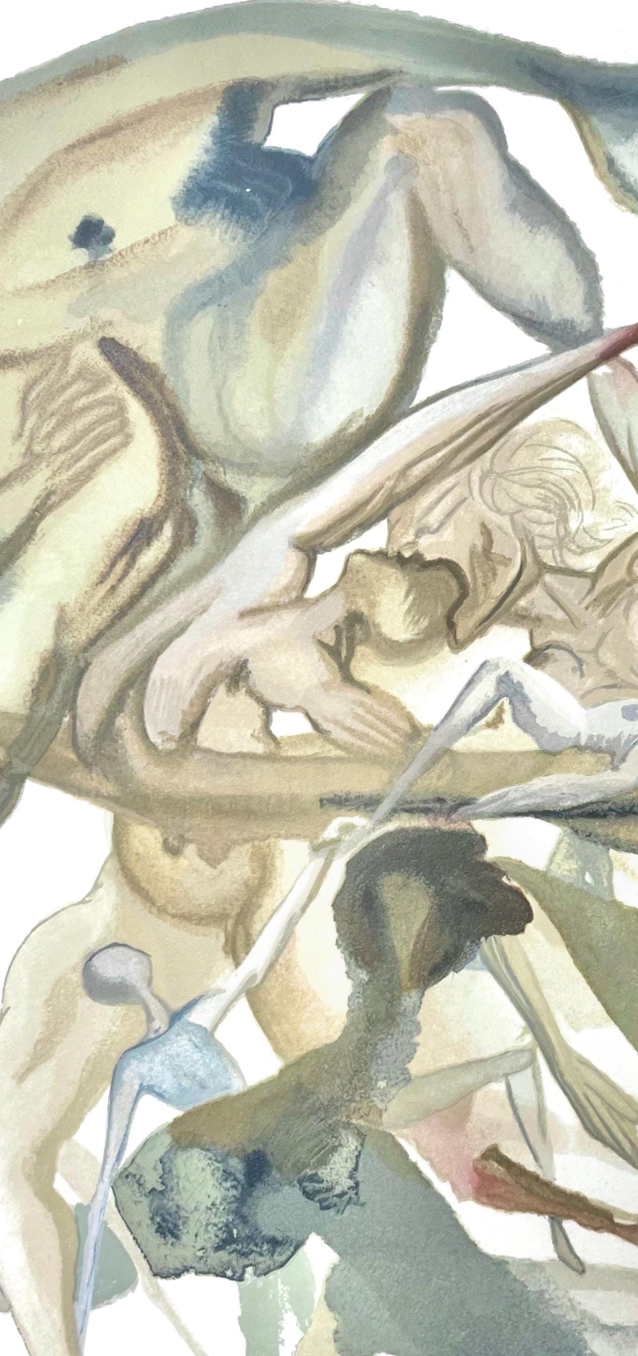 Salvador Dali, Hölle XI (Field 189-200; Michler/Löpsinger 1039-1138), Die Göttliche Komödie, Signed, Limited Edition Woodcut