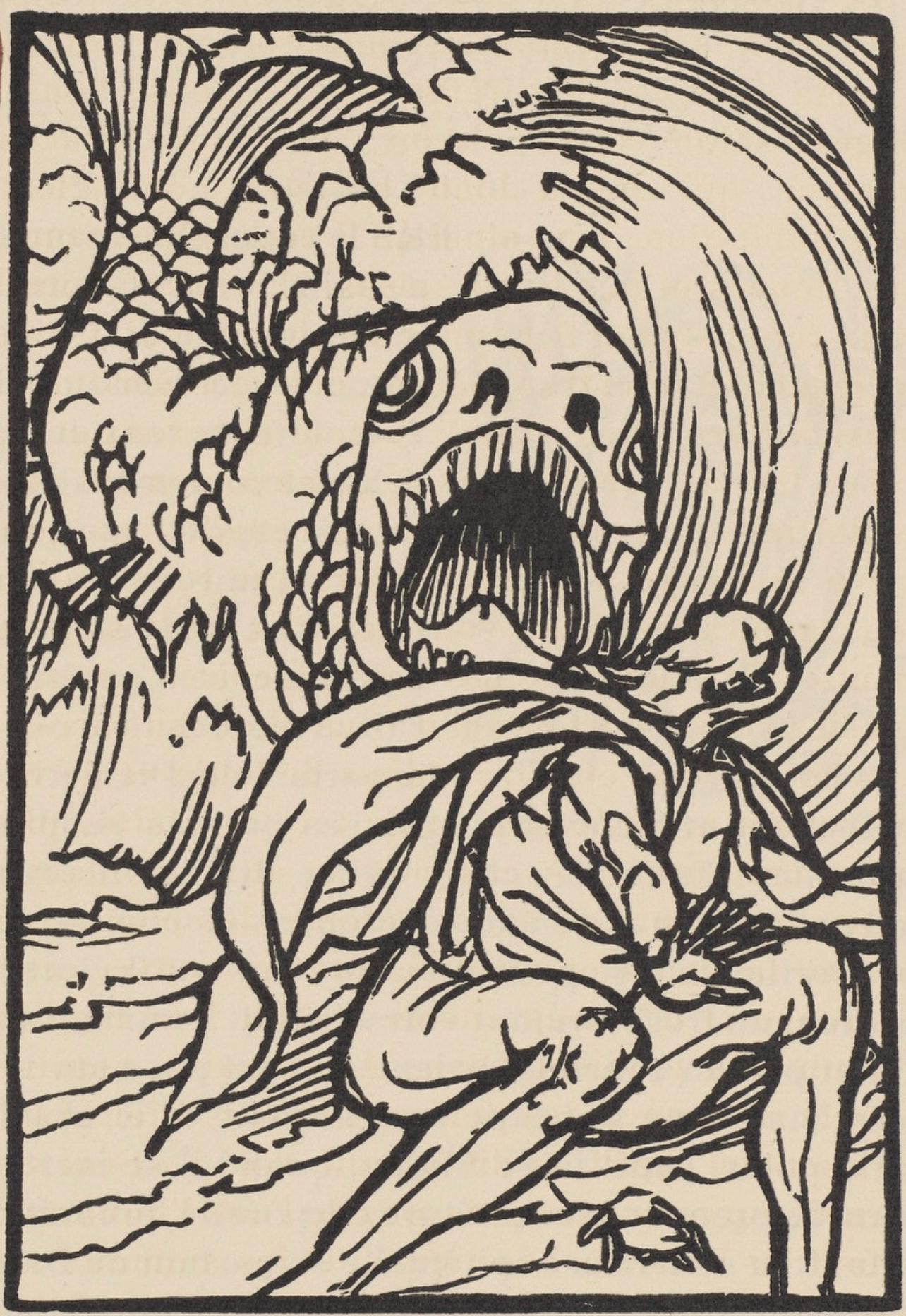 Émile Bernard, Composition (Morane, No. 100), Les Petites Fleurs de St. Françoise, Limited Edition Woodcut