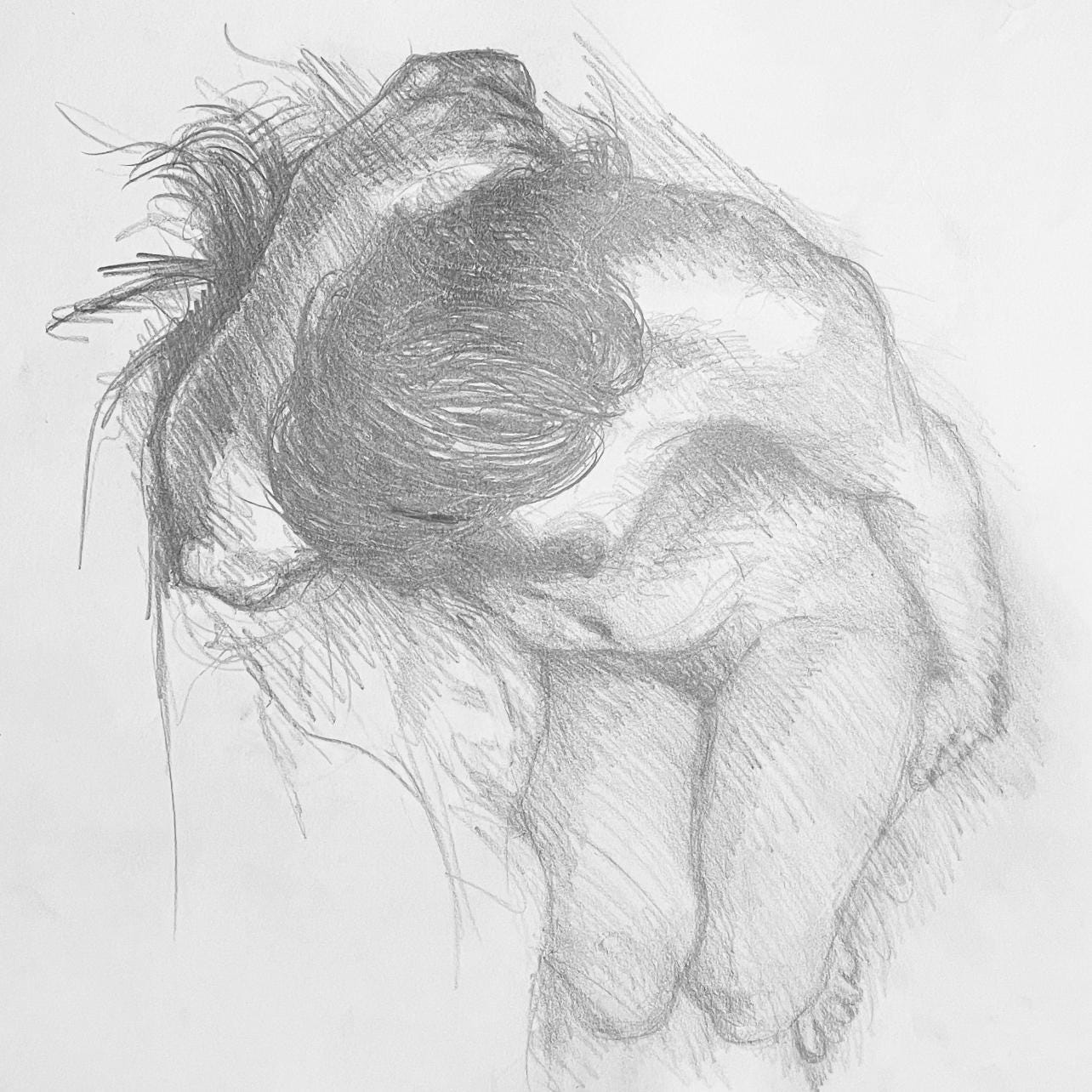 Ian Hornak, Renaissance Female Nude Figure Study, 1963, Original Drawing