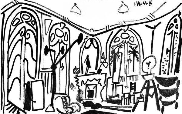 Pablo Picasso, Composition (Cramer 101), Carnet de la Californie, Limited Edition Lithograph