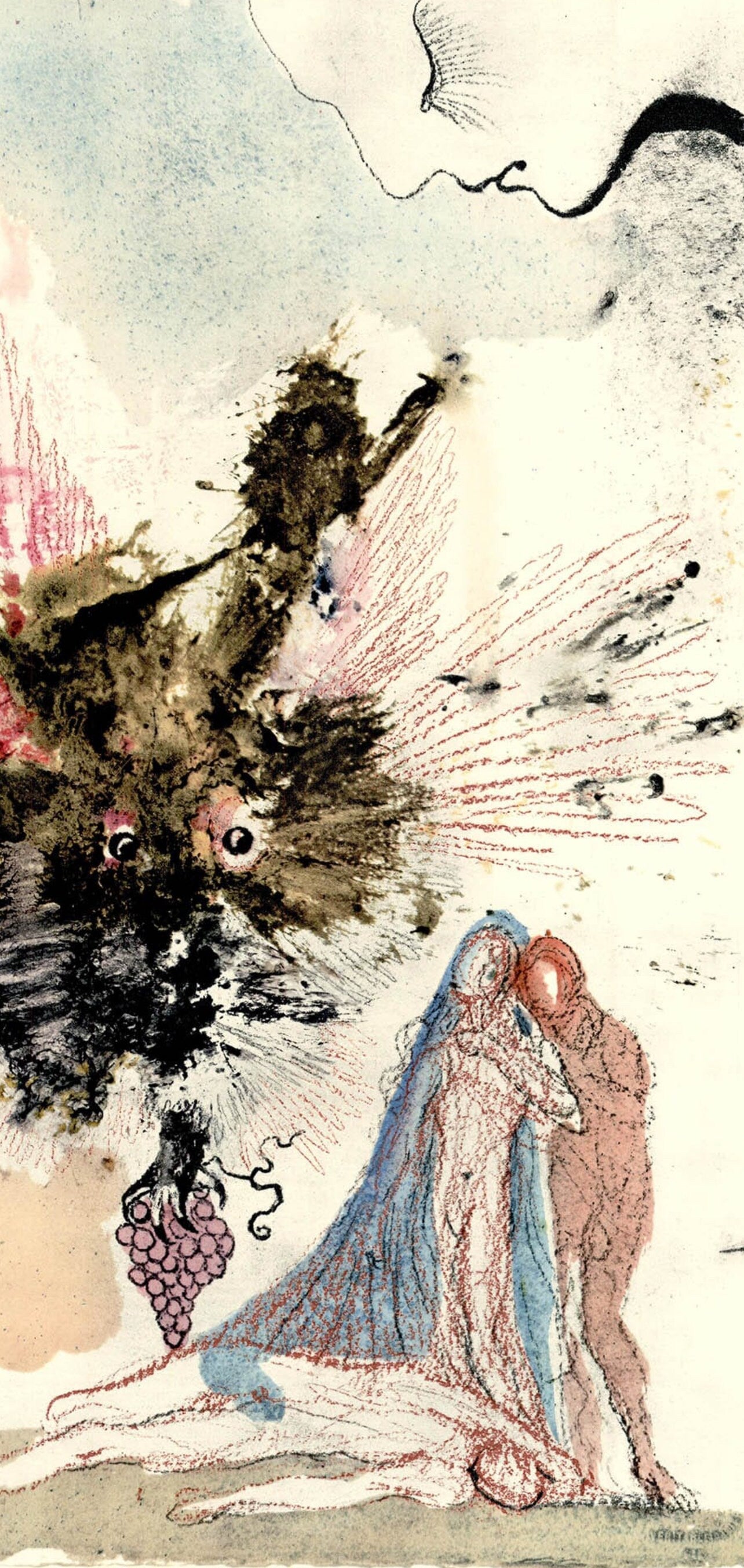 Salvador Dali, Composition (Michler/Löpsinger 1600; Field 69-3), Biblia Sacra, Limited Edition Lithograph
