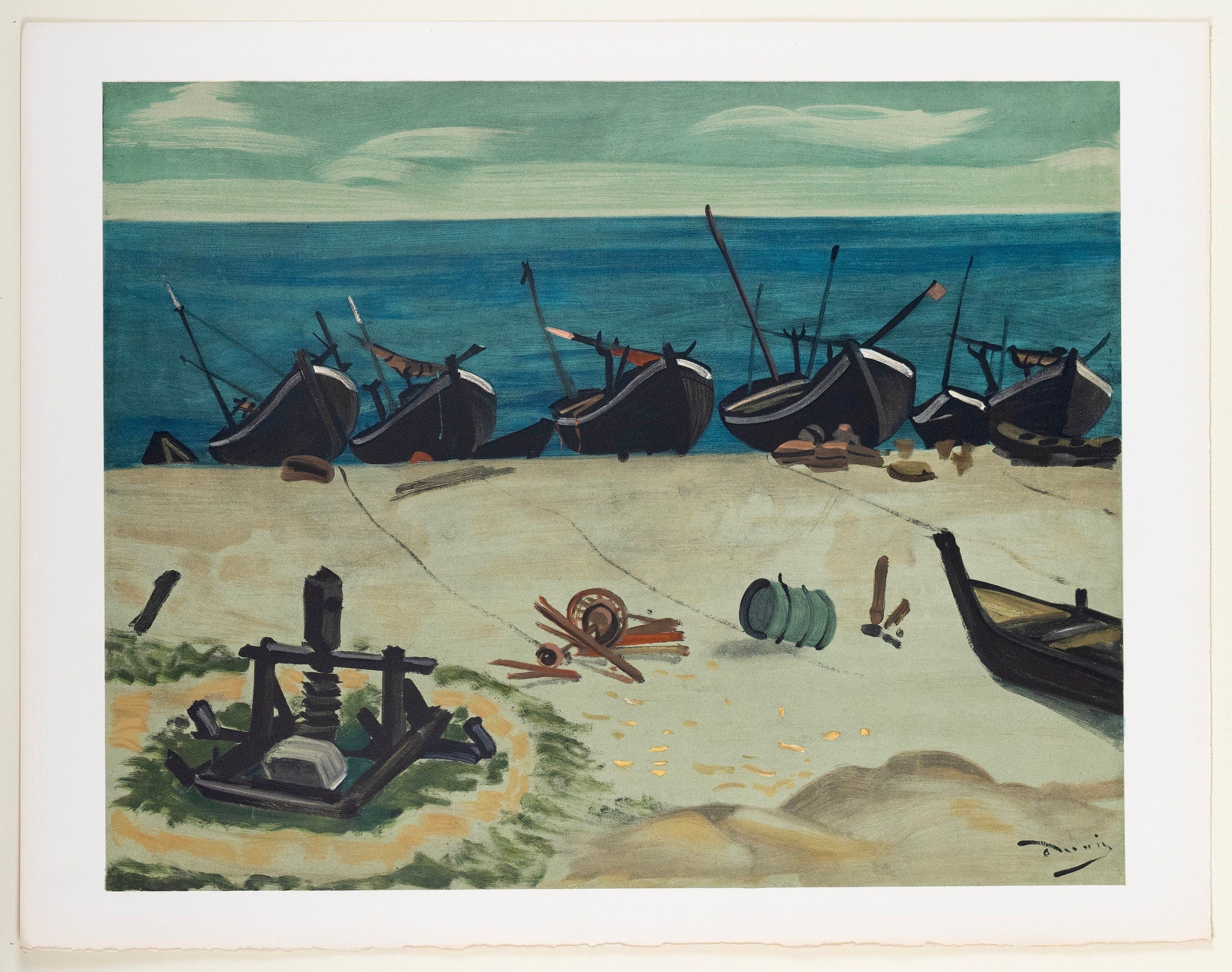 André Derain, Barques a Graveline, André Derain, Collection Pierre Lévy, Limited Edition Lithograph