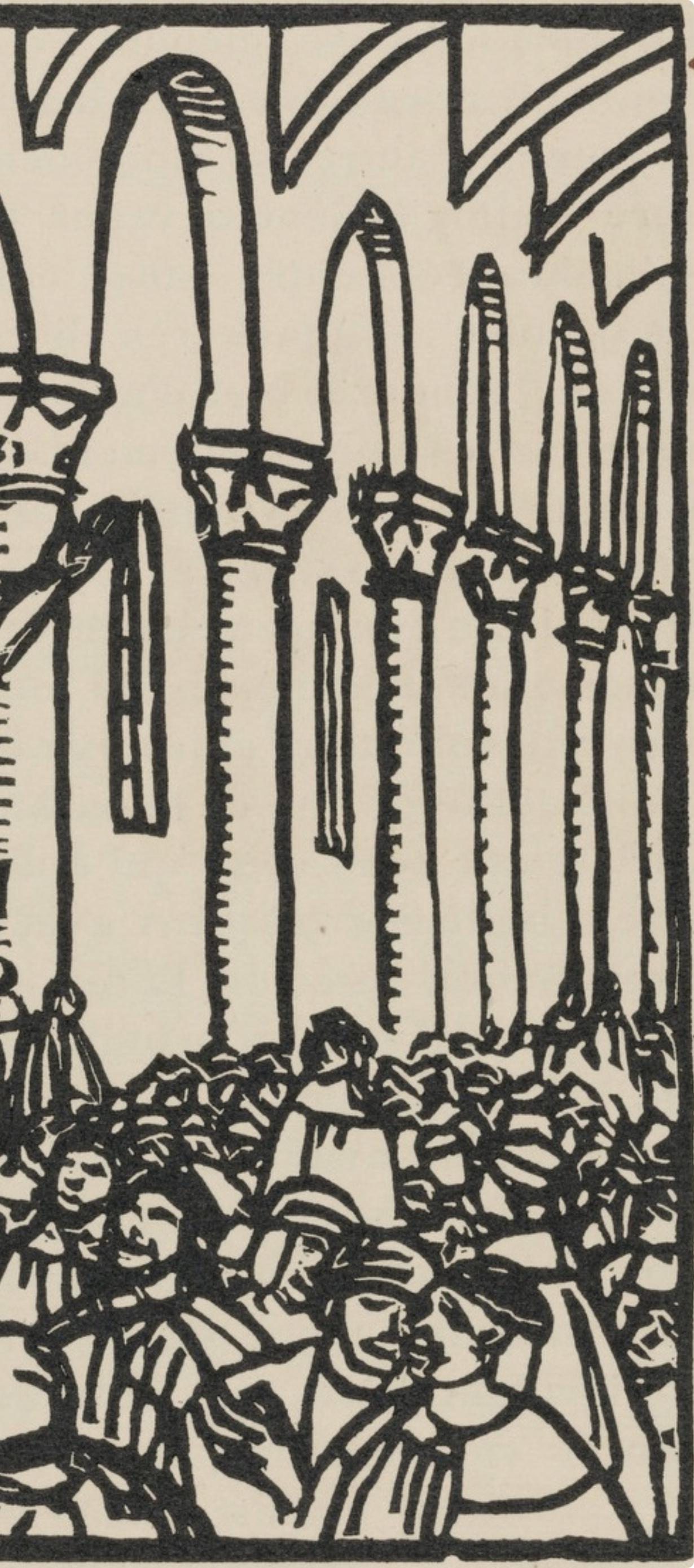 Émile Bernard, Composition (Morane, No. 100), Les Petites Fleurs de St. Françoise, Limited Edition Woodcut