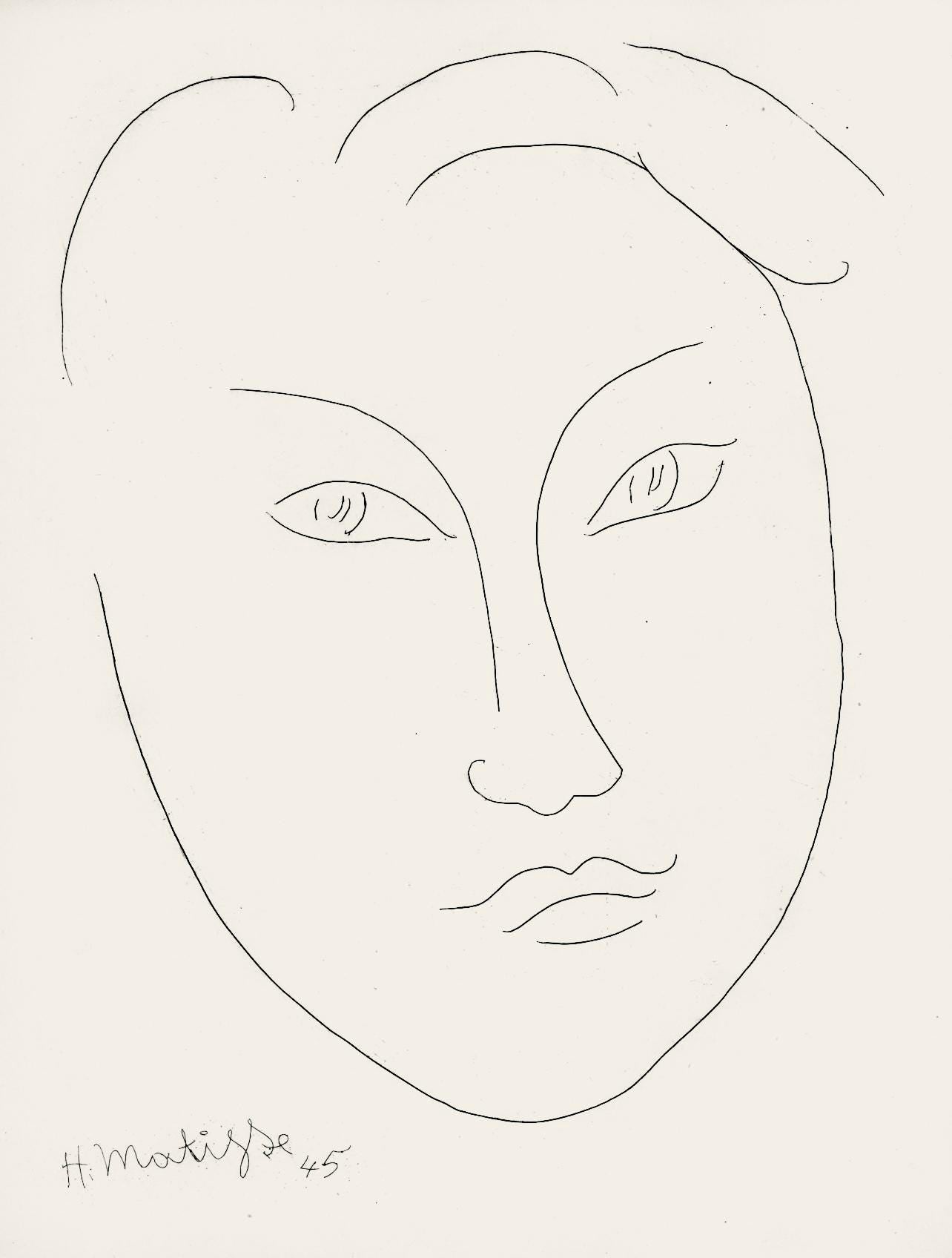 Henri Matisse, Masque de jeune garçon (Duthuit No 268), Alternance, Limited Edition Etching