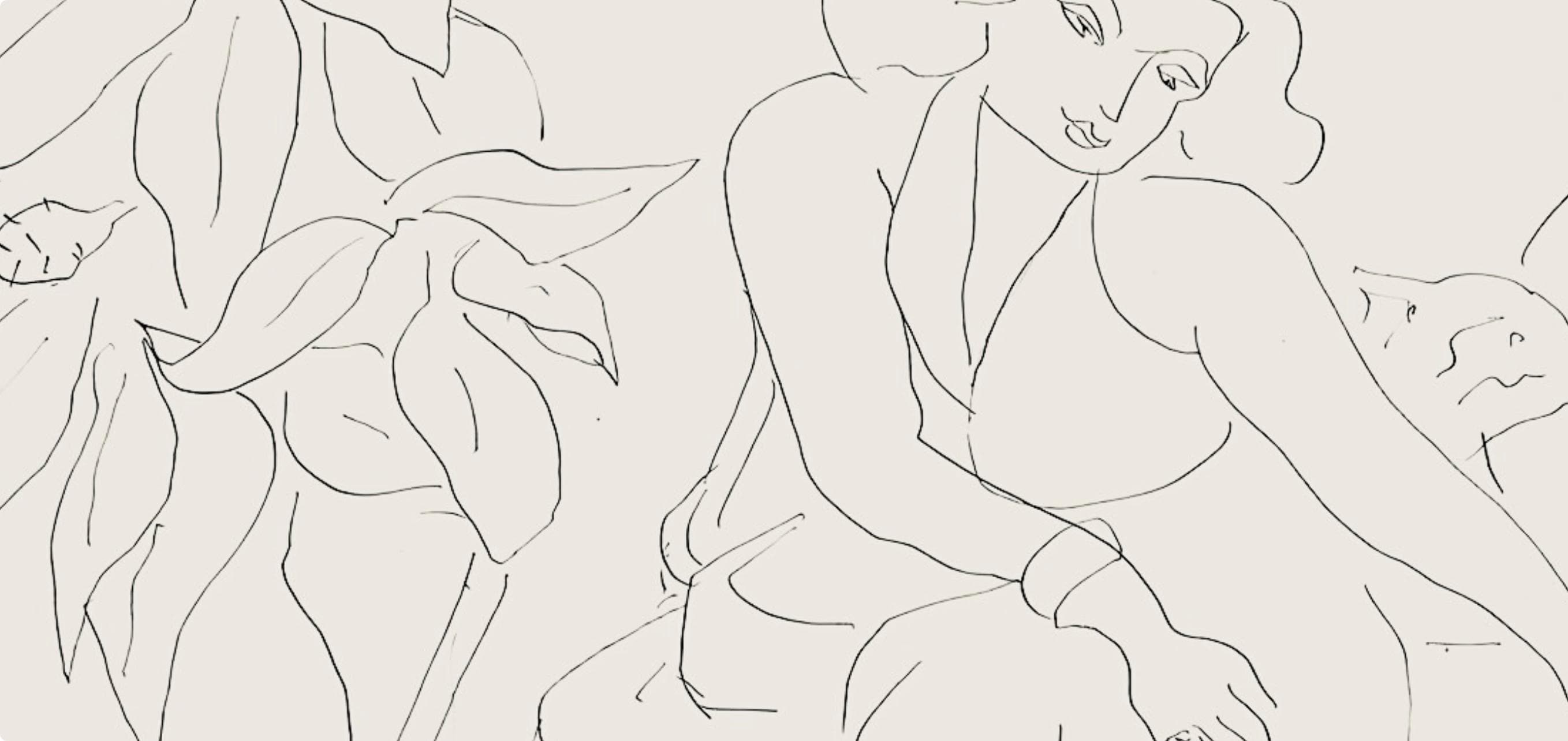 Henri Matisse, Série E, var. 11 (Duthuit 9), Henri Matisse, Dessins, Thèmes et variations, Limited Edition Lithograph