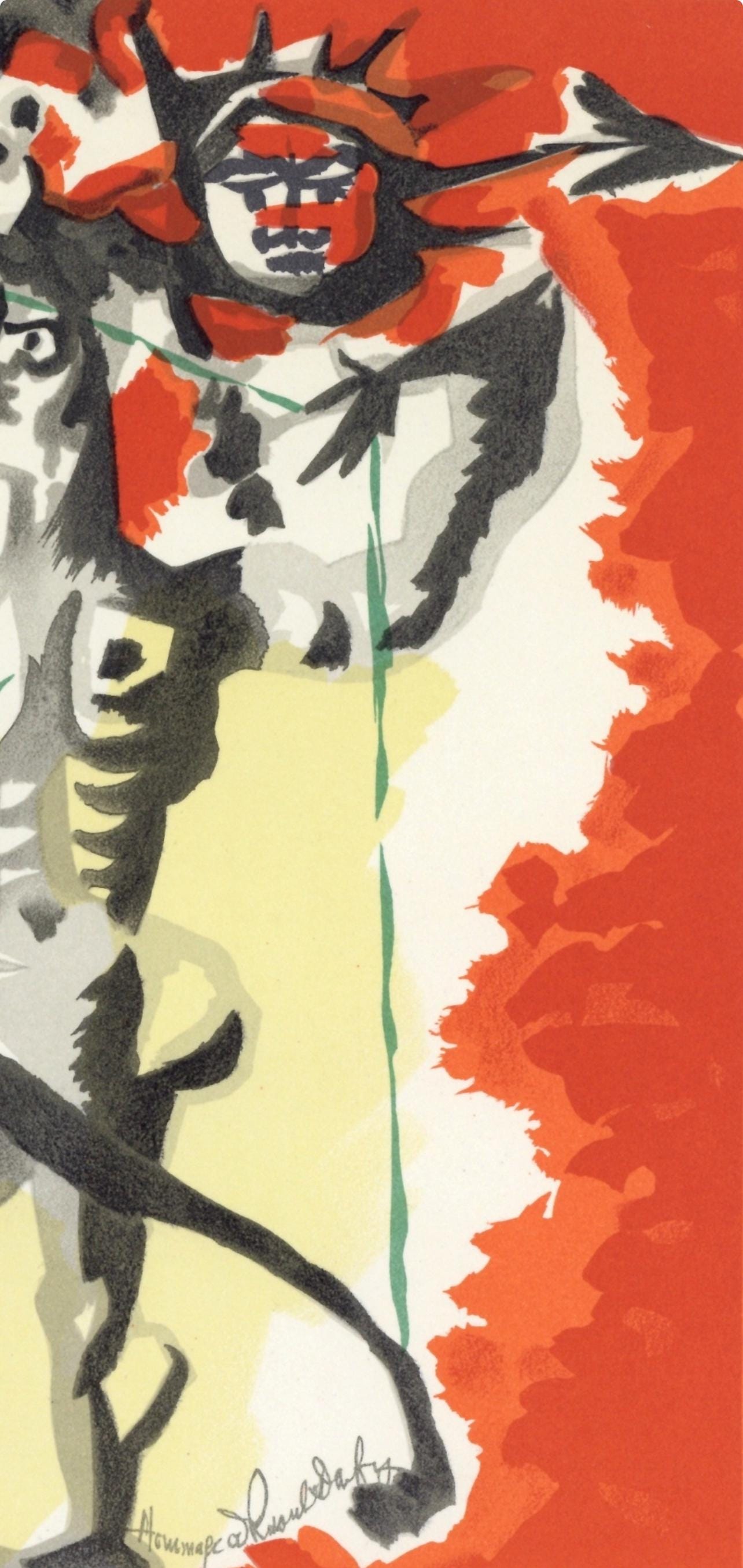 Jean Lurçat, Composition, Lettre à mon peintre Raoul Dufy, Limited Edition Lithograph
