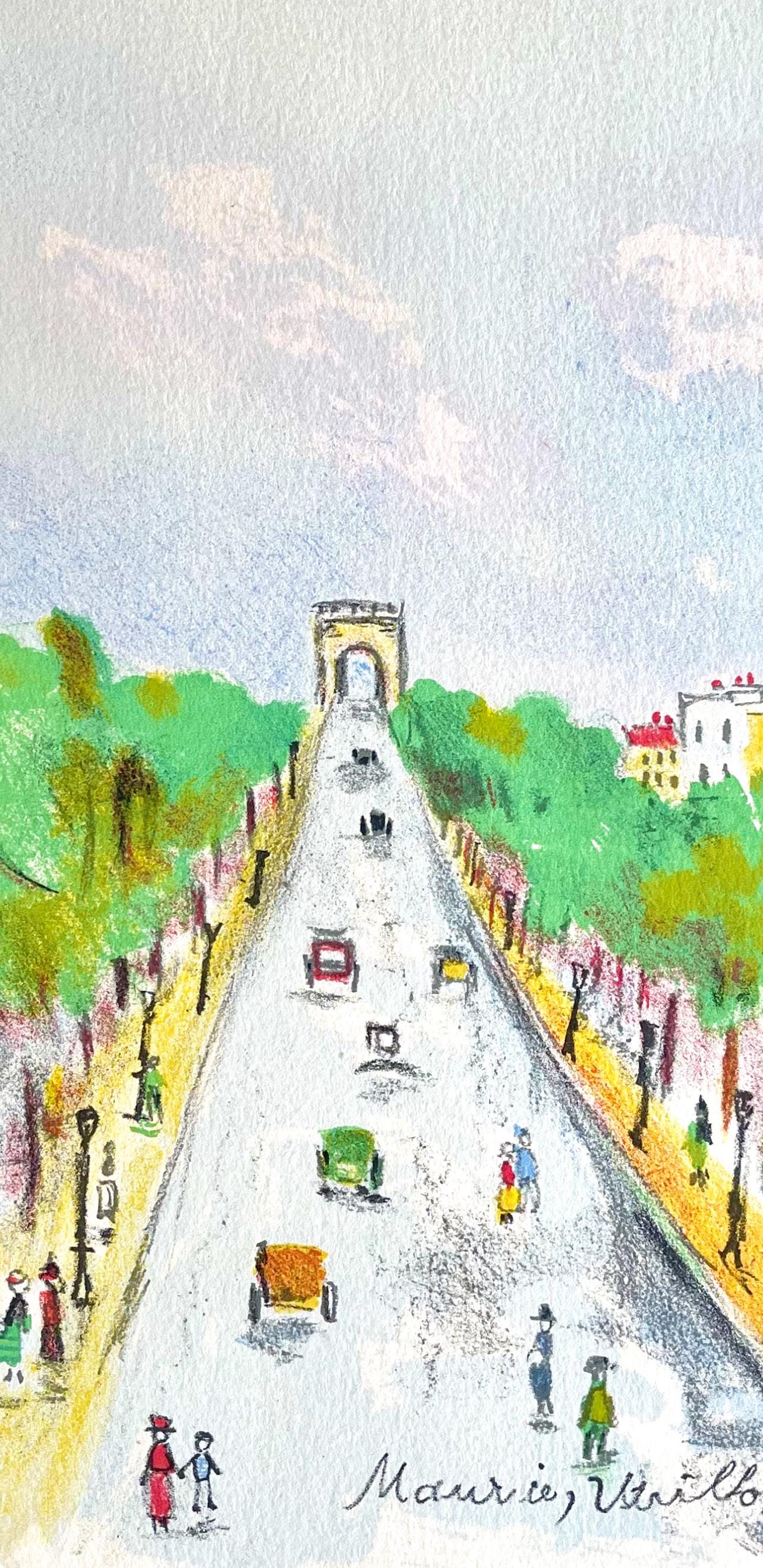 Maurice Utrillo, Arc de triomphe (Champs-Elysées), Paris Capitale, Limited Edition Lithograph