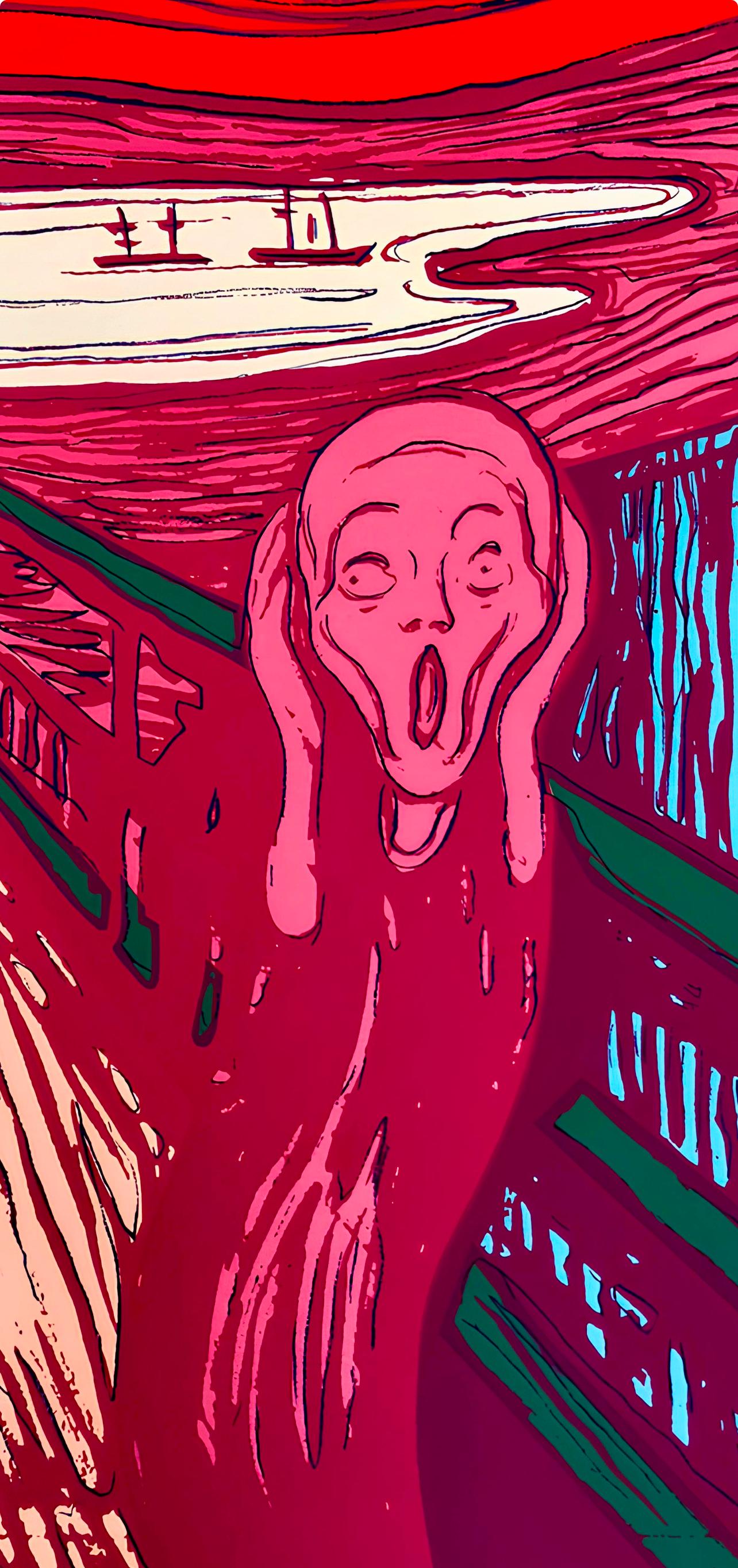 Andy Warhol, The Scream (after Edvard Munch), Pink, Official Limited Edition, Sunday B. Morning, Silkscreen