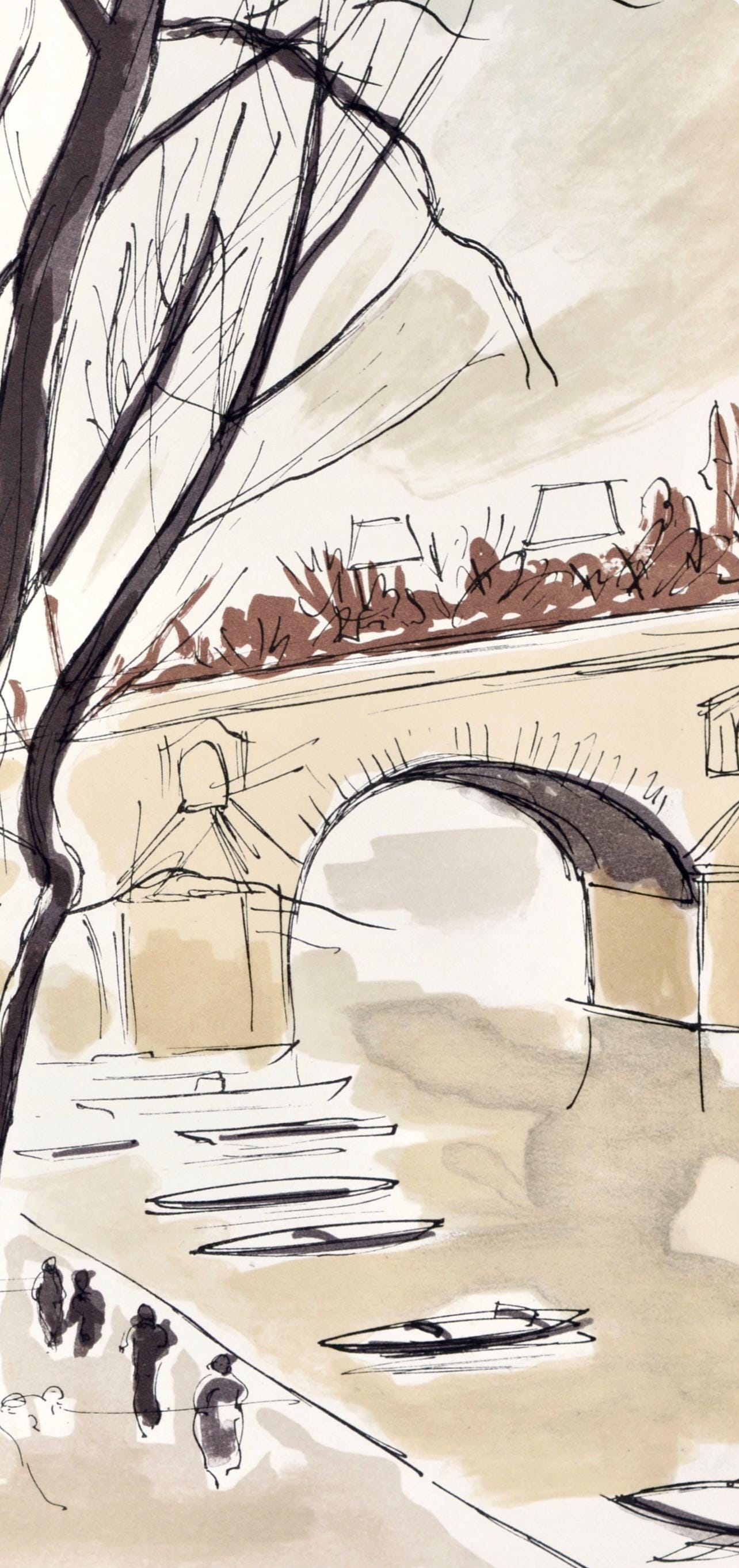 André Dunoyer de Segonzac, Les Quais de Paris, Regards sur Paris, Limited Edition Lithograph