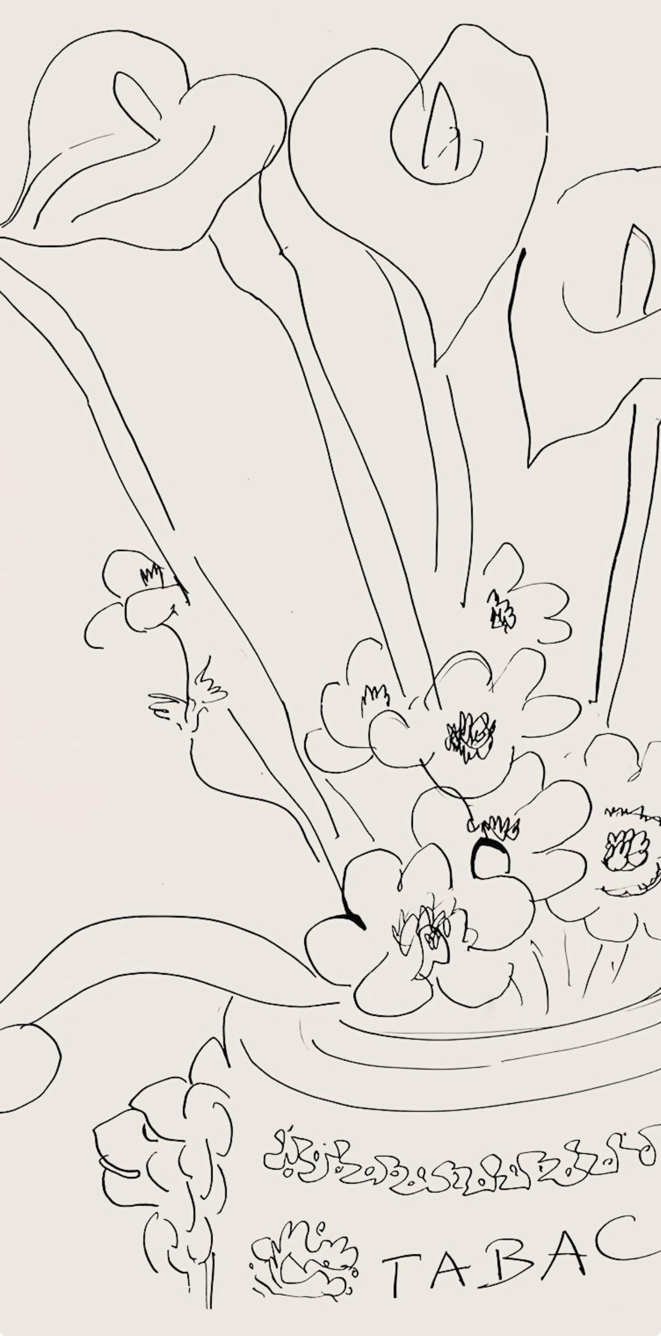 Henri Matisse, Série N Gc'S, var. 6 (Duthuit 9), Henri Matisse, Dessins, Thèmes et variations, Limited Edition Lithograph