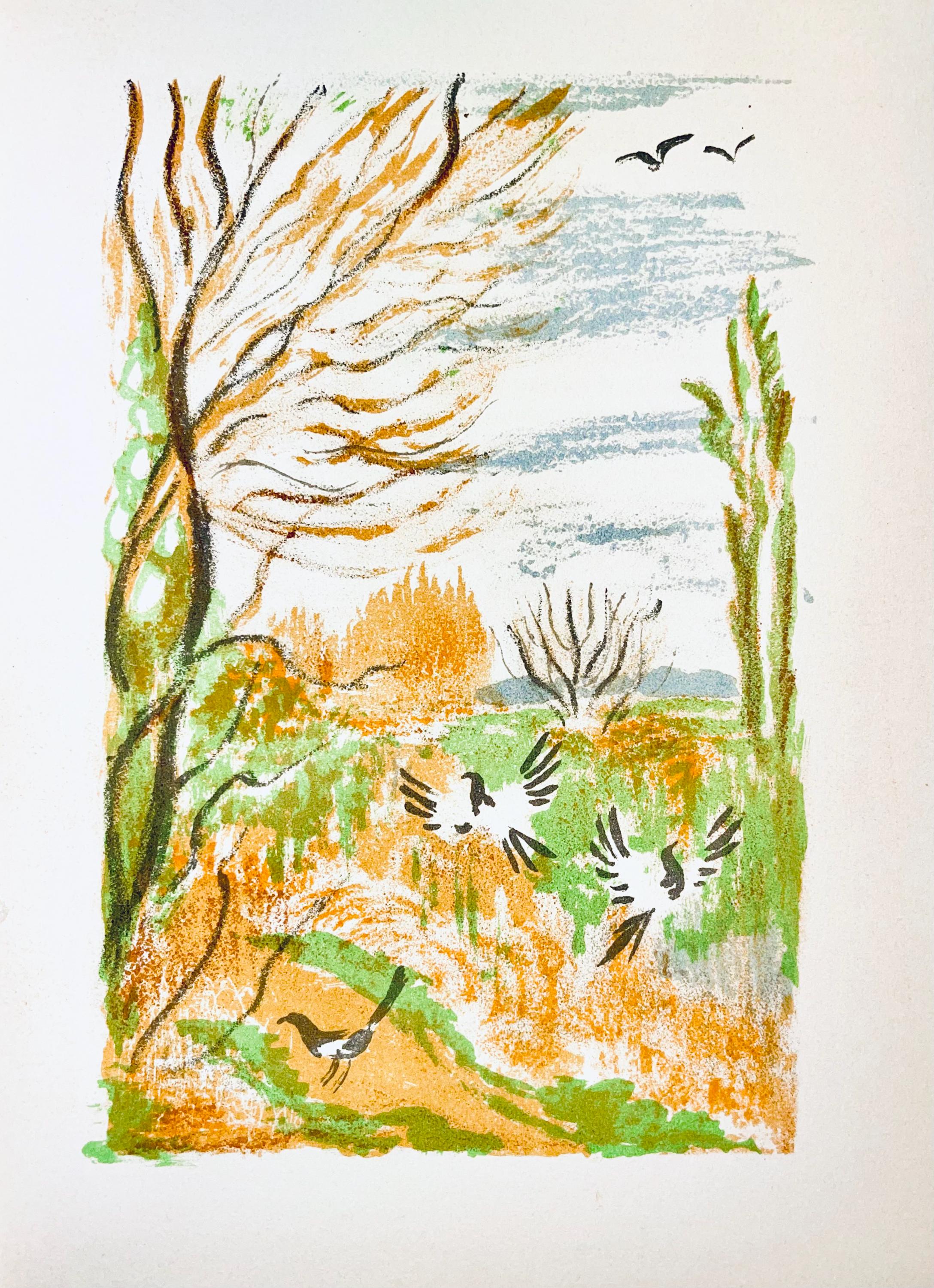 Maurice Mourlot, Composition, de Goupil a Margot, Histoires De Bêtes, Limited Edition Lithograph