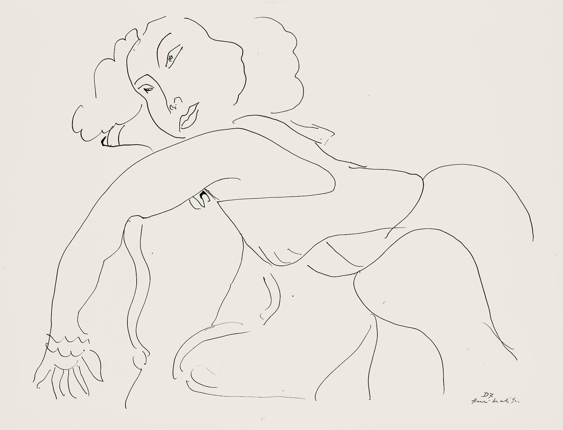 Henri Matisse, Série D, var. 7 (Duthuit 9), Henri Matisse, Dessins, Thèmes et variations, Limited Edition Lithograph
