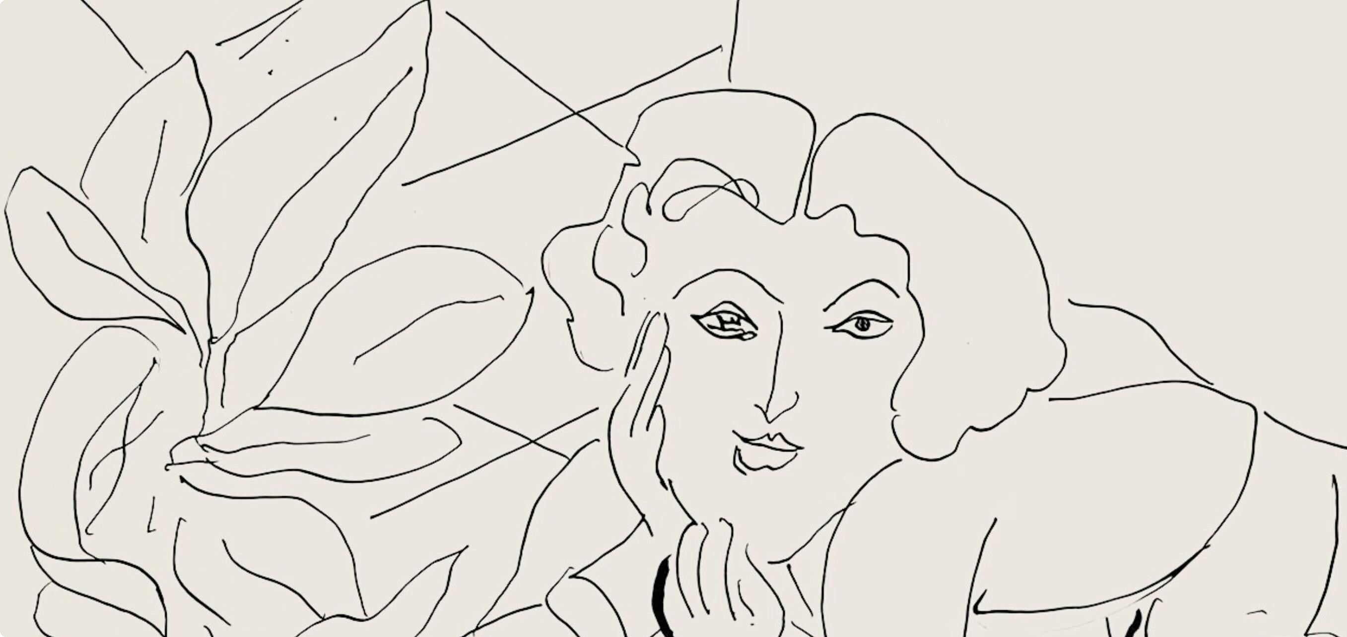Henri Matisse, Série C, var. 2 (Duthuit 9), Henri Matisse, Dessins, Thèmes et variations, Limited Edition Lithograph