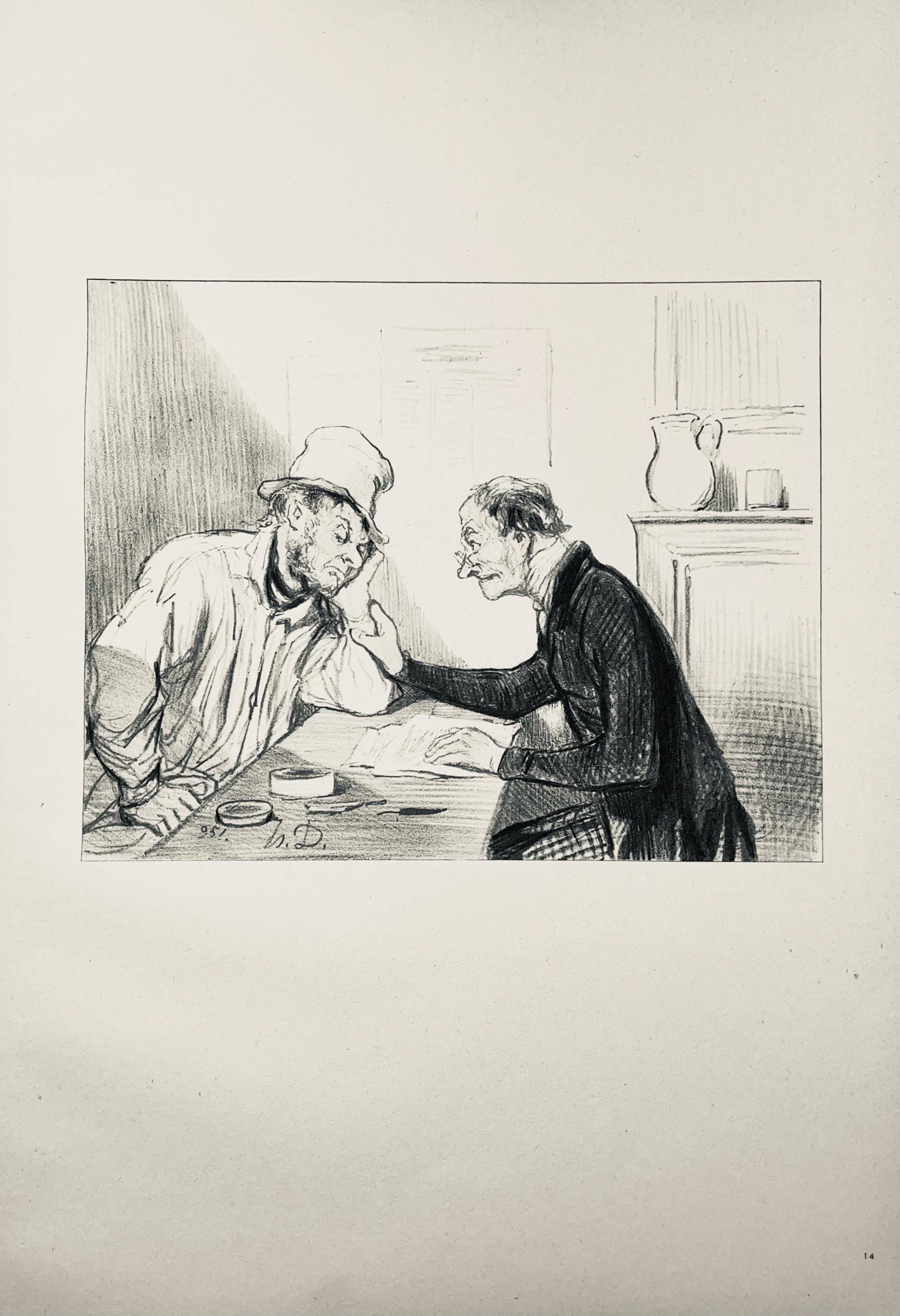 Honoré Daumier, Composition, Honoré Daumier, Law and Justice, Limited Edition Lithograph