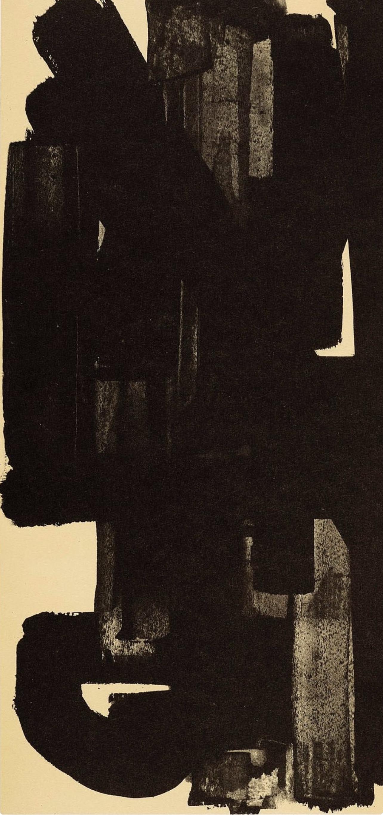 Pierre Soulages, Composition, Pierre Soulages, Peintres d'aujourd'hui, Limited Edition Lithograph