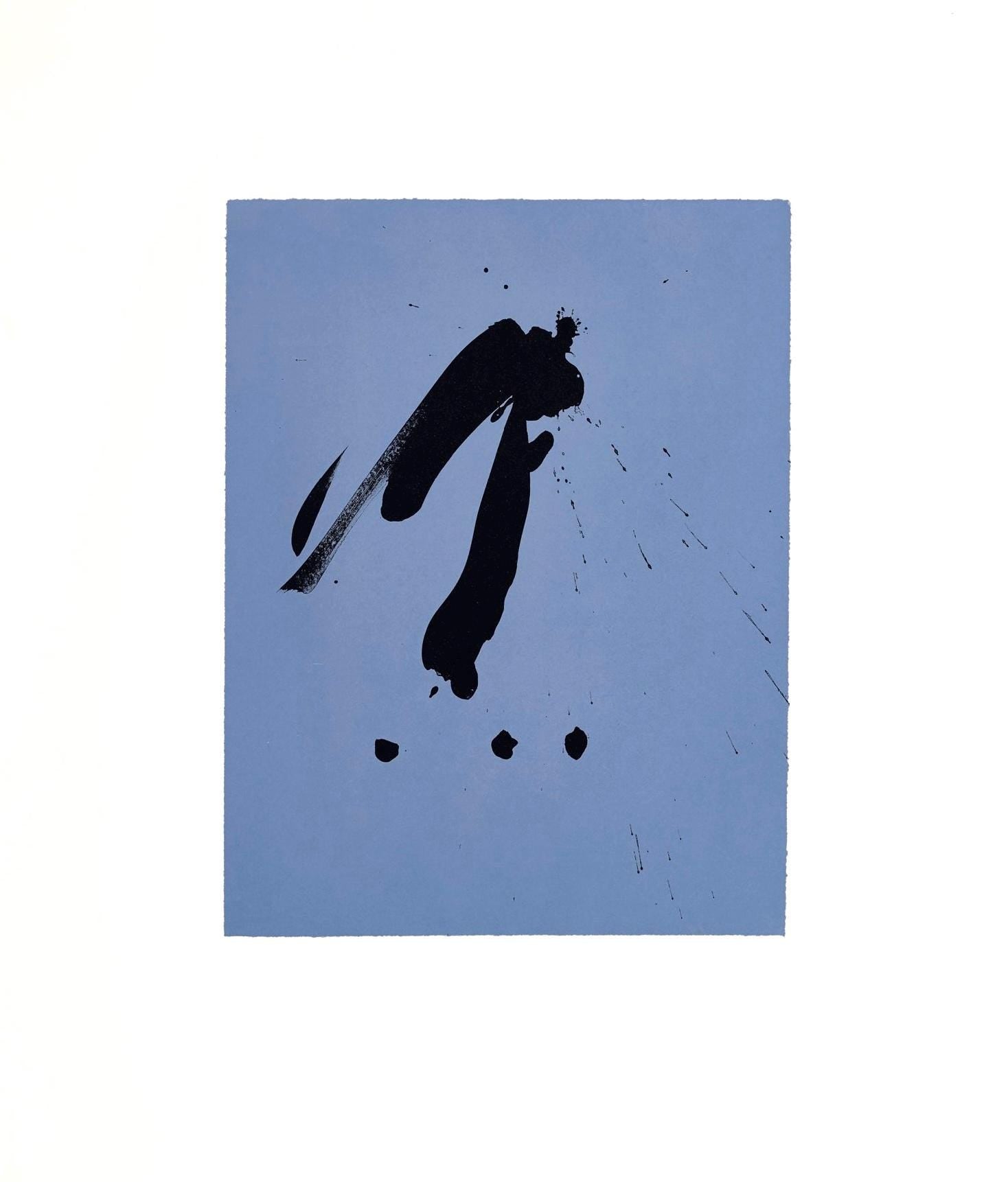 Robert Motherwell, Blue Gesture (Belknap 354-380; Engberg/Banach 415-441), Three Poems, Limited Edition Lithograph