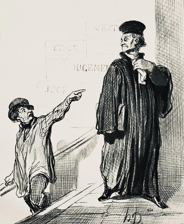 Honoré Daumier, Composition, Honoré Daumier, Law and Justice, Limited Edition Lithograph