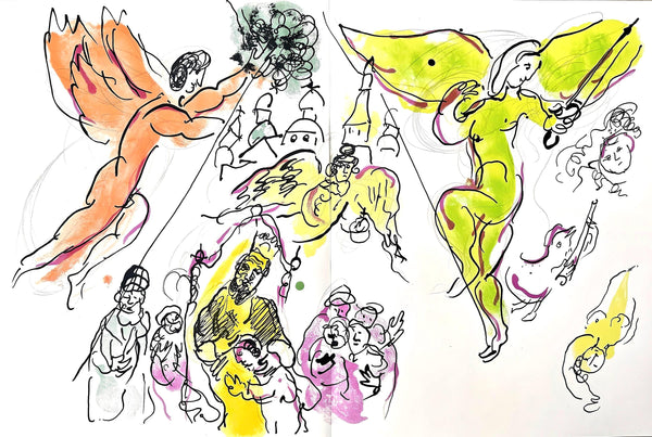 Marc Chagall, Composition (Cramer 61), Le Plafond de l'Opéra de Paris, Limited Edition Lithograph