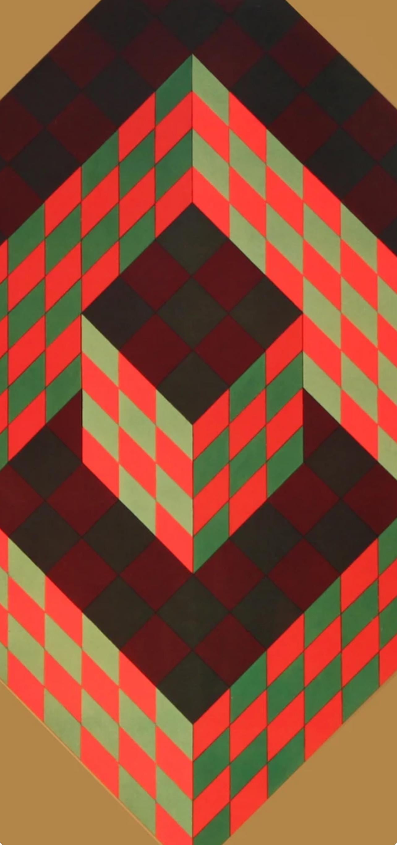 Victor Vasarely, Composition, Progressions III, Limited Edition Héliogravure