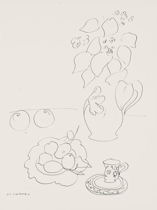Henri Matisse, Série A, var. 4 (Duthuit 9), Henri Matisse, Dessins, Thèmes et variations, Limited Edition Lithograph