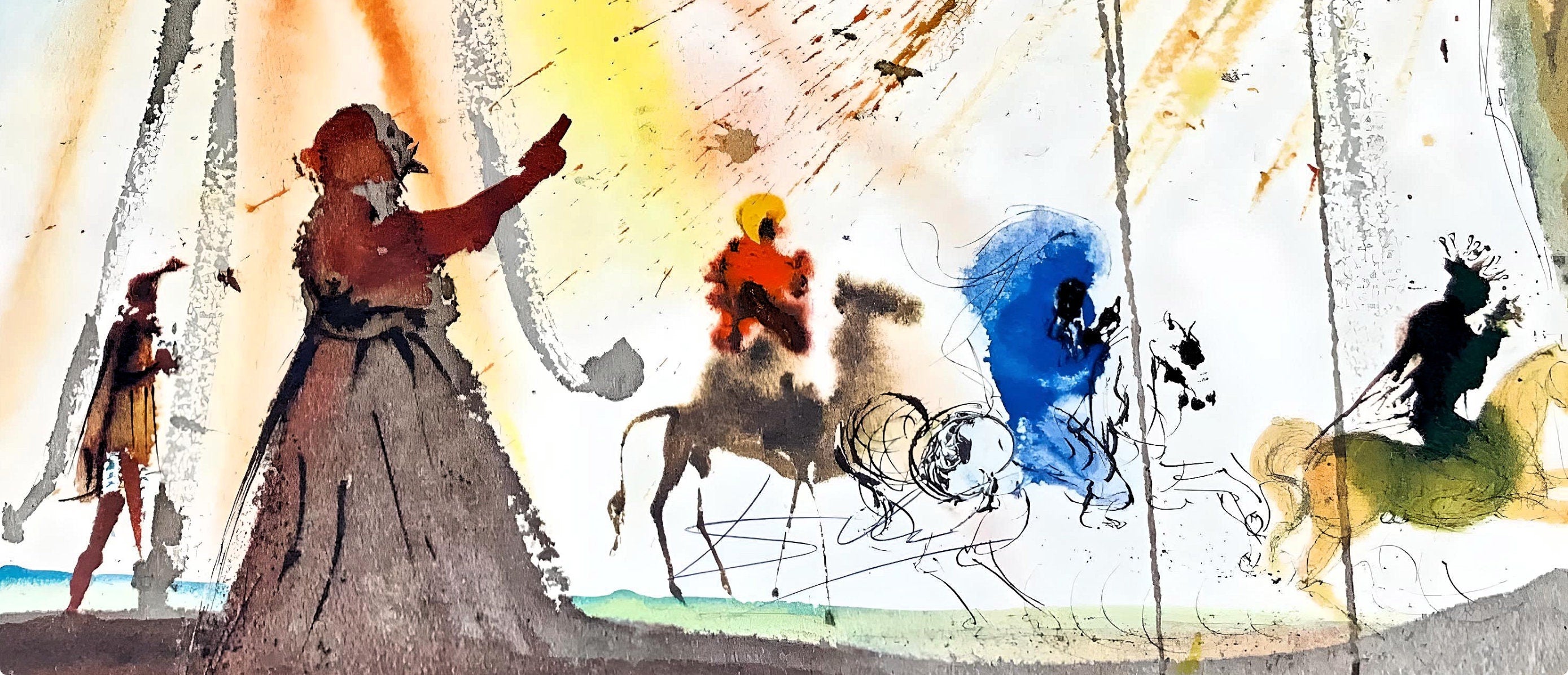 Salvador Dali, Composition (Michler/Löpsinger 1600; Field 69-3), Biblia Sacra, Limited Edition Lithograph