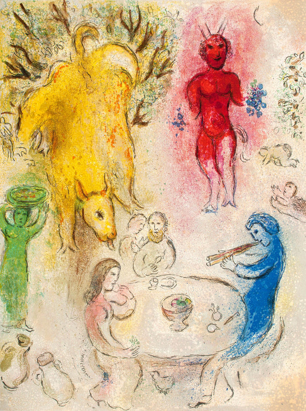 Marc Chagall, Banquet de Pan, Daphnis et Chloé, Limited Edition Héliogravure