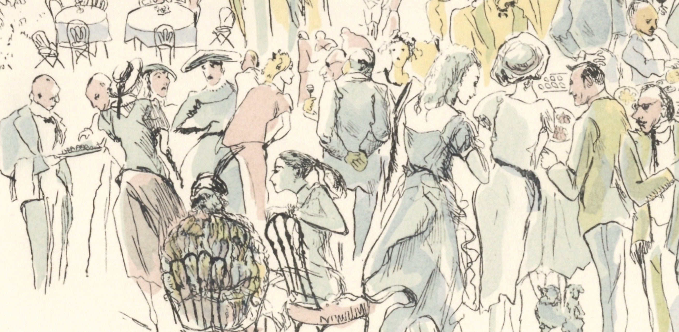 Léonard Tsugouharu Foujita (藤田 嗣治), Garden Party, Vins, Fleurs et Flammes, Limited Edition Lithograph
