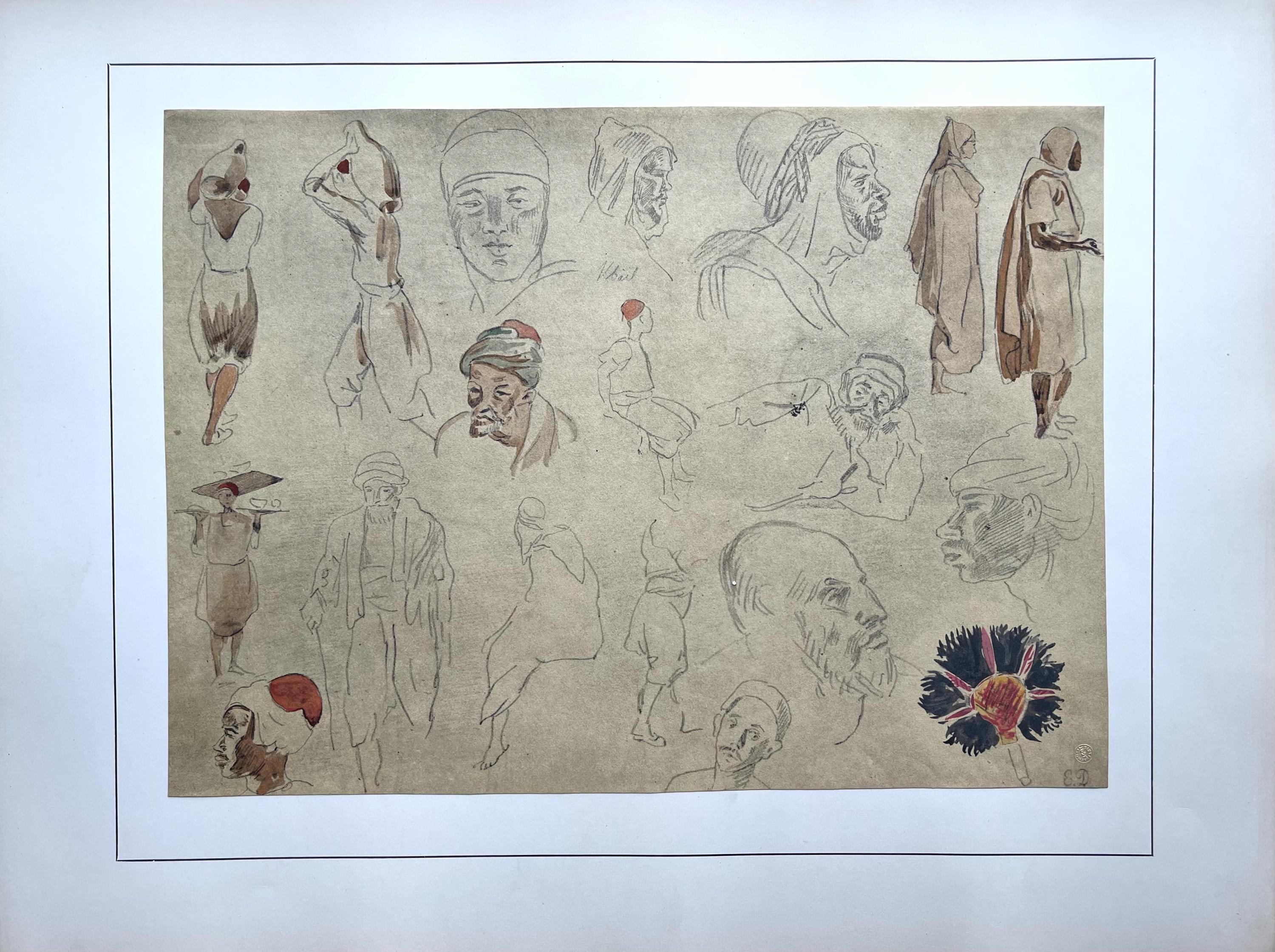 Eugène Delacroix, Composition, Trente et un Dessins et Aquarelles du Maroc, Limited Edition Lithograph