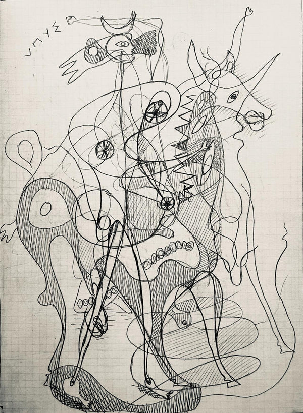 Georges Braque, Composition (Vallier 23), Hesiode, Théogonie, Derrière le miroir, Limited Edition Lithograph