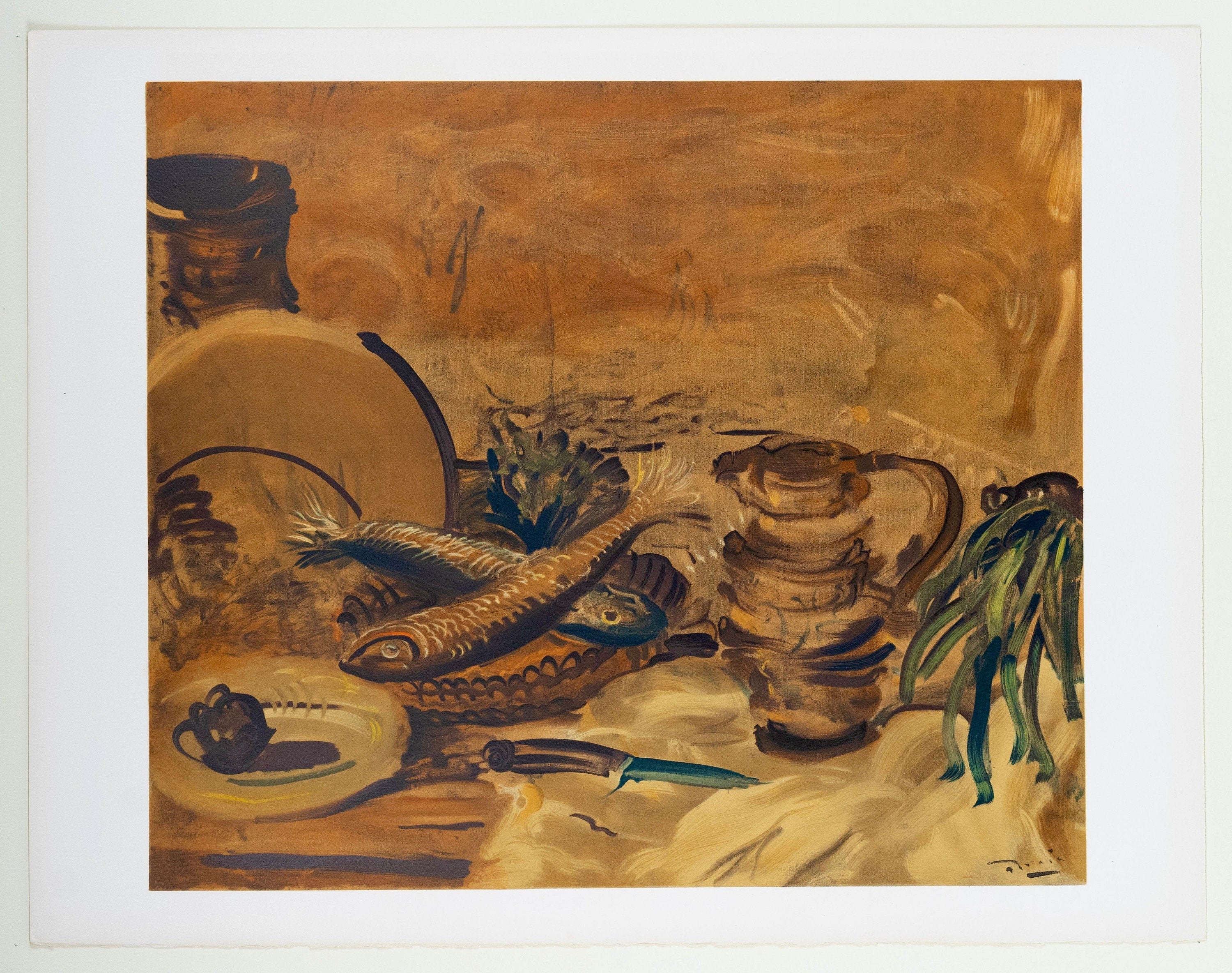 André Derain, Nature morte aux Poissons, André Derain, Collection Pierre Lévy, Limited Edition Lithograph