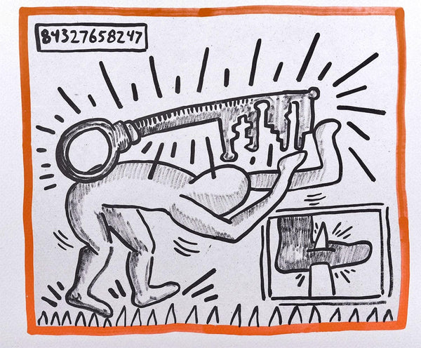 Keith Haring, Composition, Against All Odds, Limited Edition Lithograph