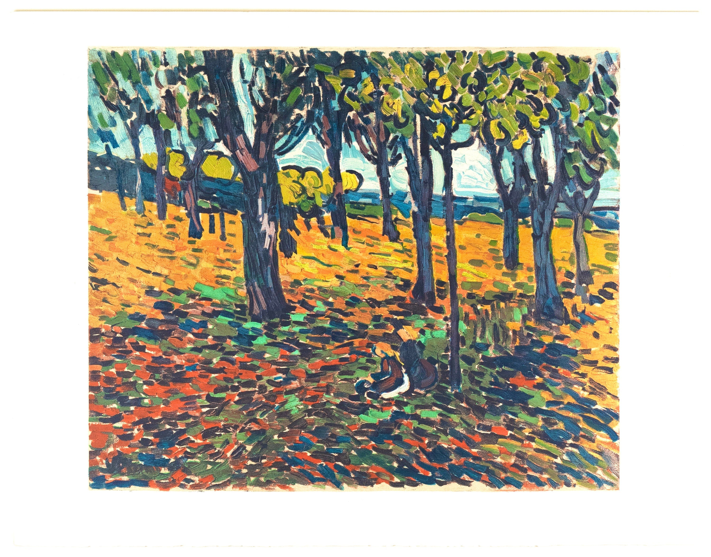 Maurice de Vlaminck, Chataigneraie à Chatou, Avec Personnages, Fauves, Collection Pierre Lévy, Limited Edition Lithograph