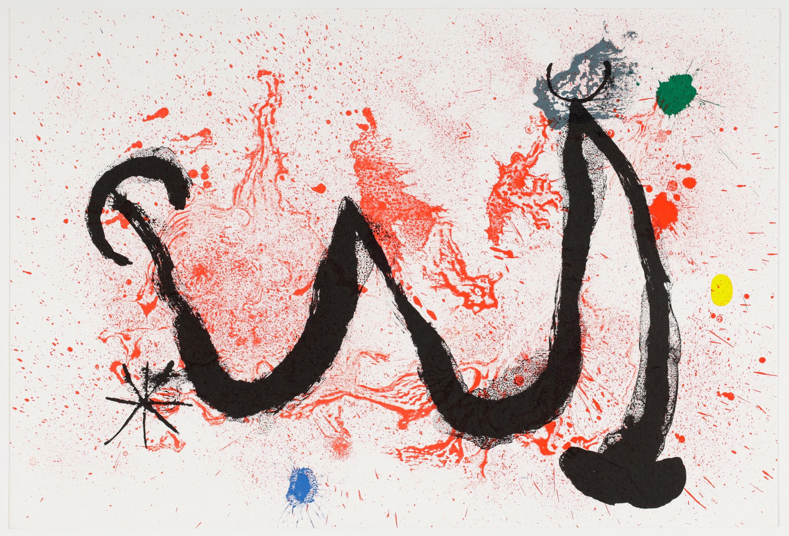 Joan Miró, Composition (Cramer 83; Mourlot 340-347), Derrière le miroir, Limited Edition Lithograph