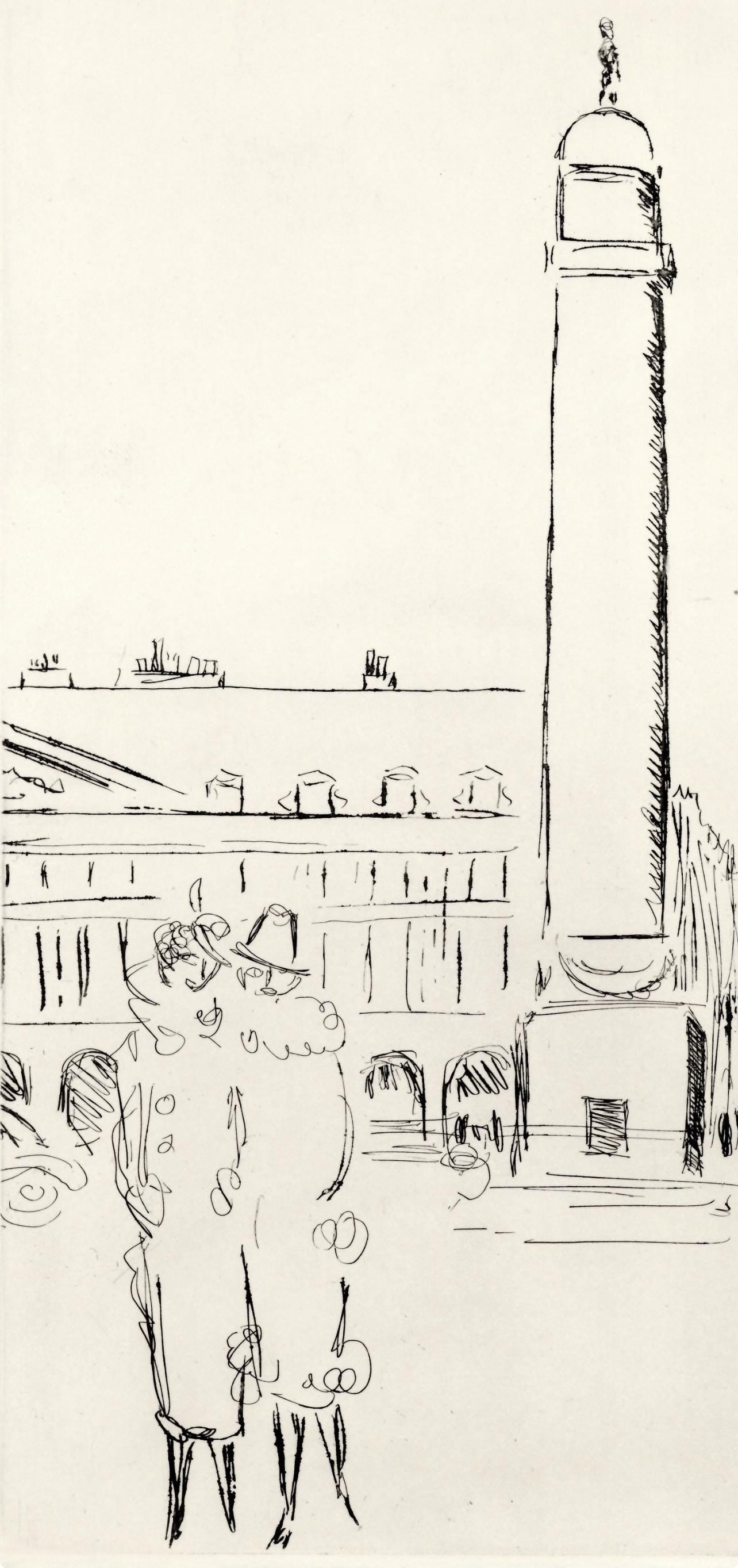 Kees van Dongen, Place Vendôme, A La gloire à Paris, Limited Edition Etching