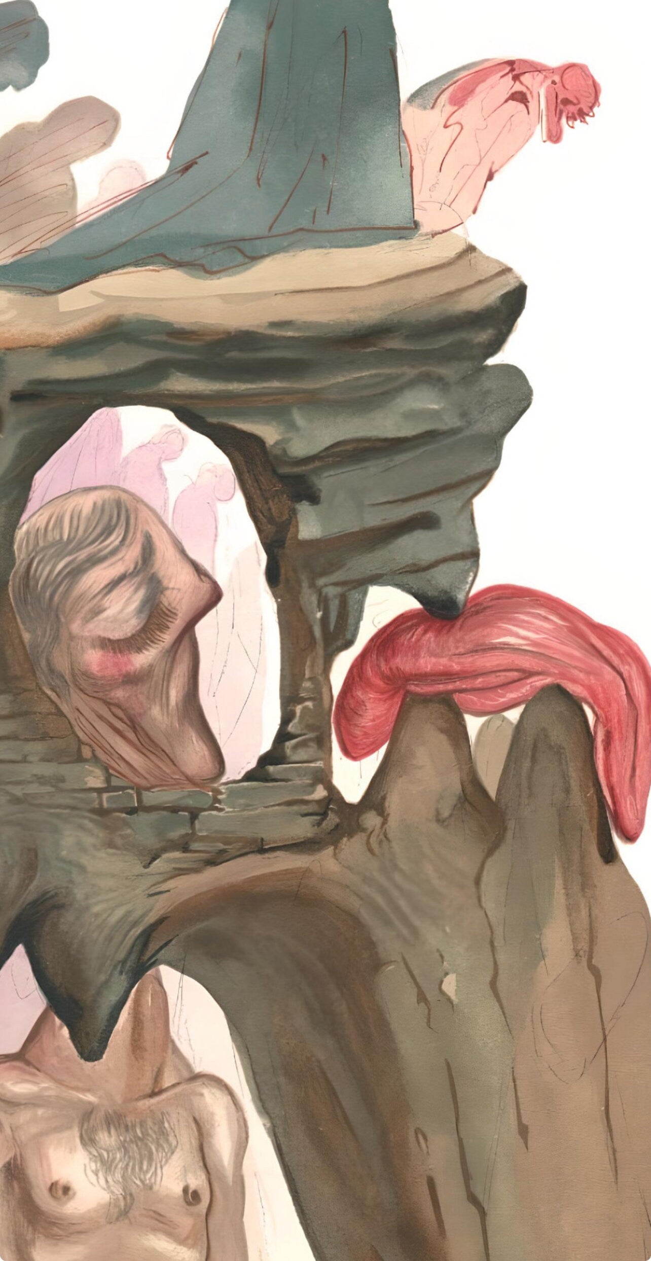 Salvador Dali, The Corrupt (Michler/Löpsinger 1039-1138; Field 189-200), La Divine Comédie, Limited Edition Woodcut