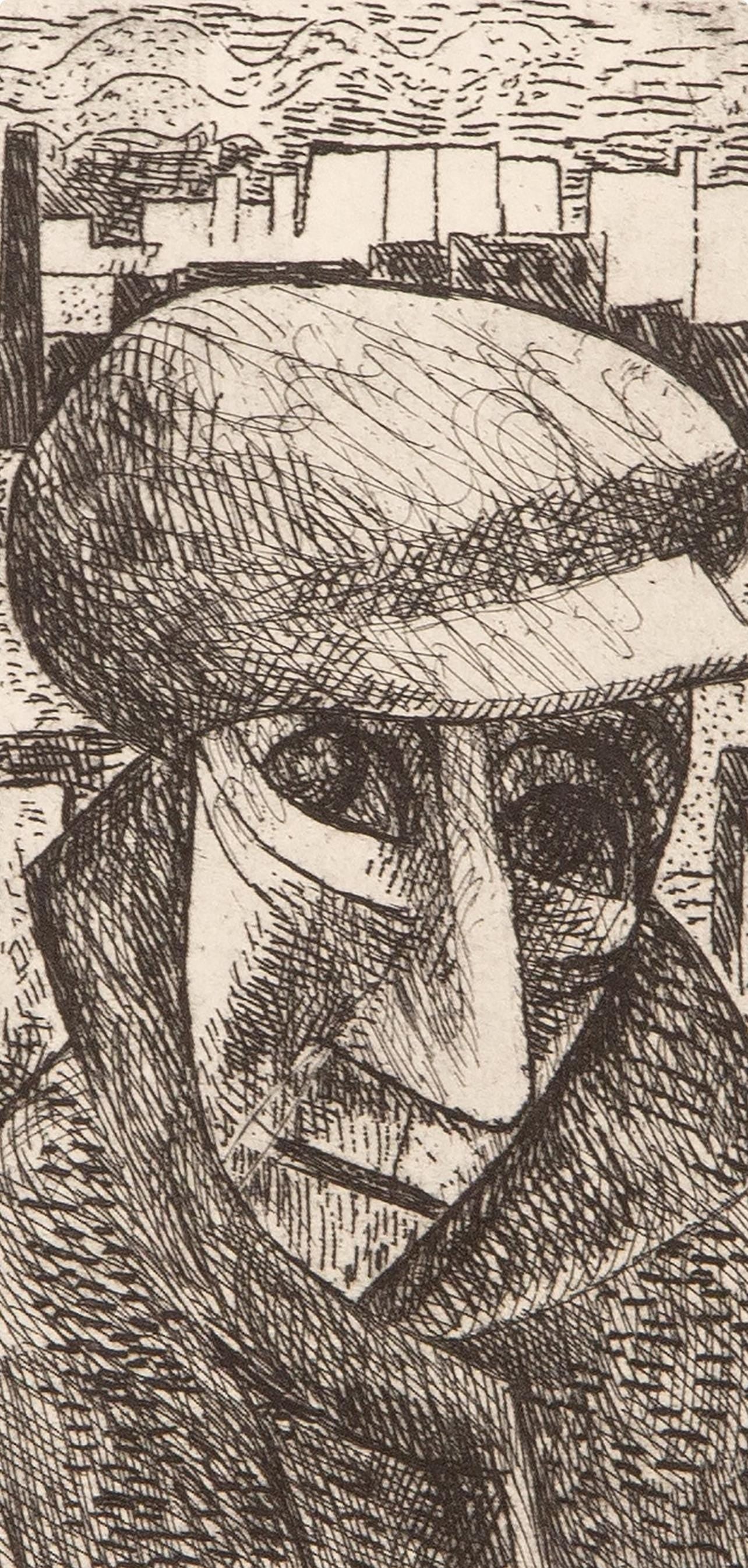 Marcel Gromaire, Composition, Vers un monde volage, Limited Edition Etching