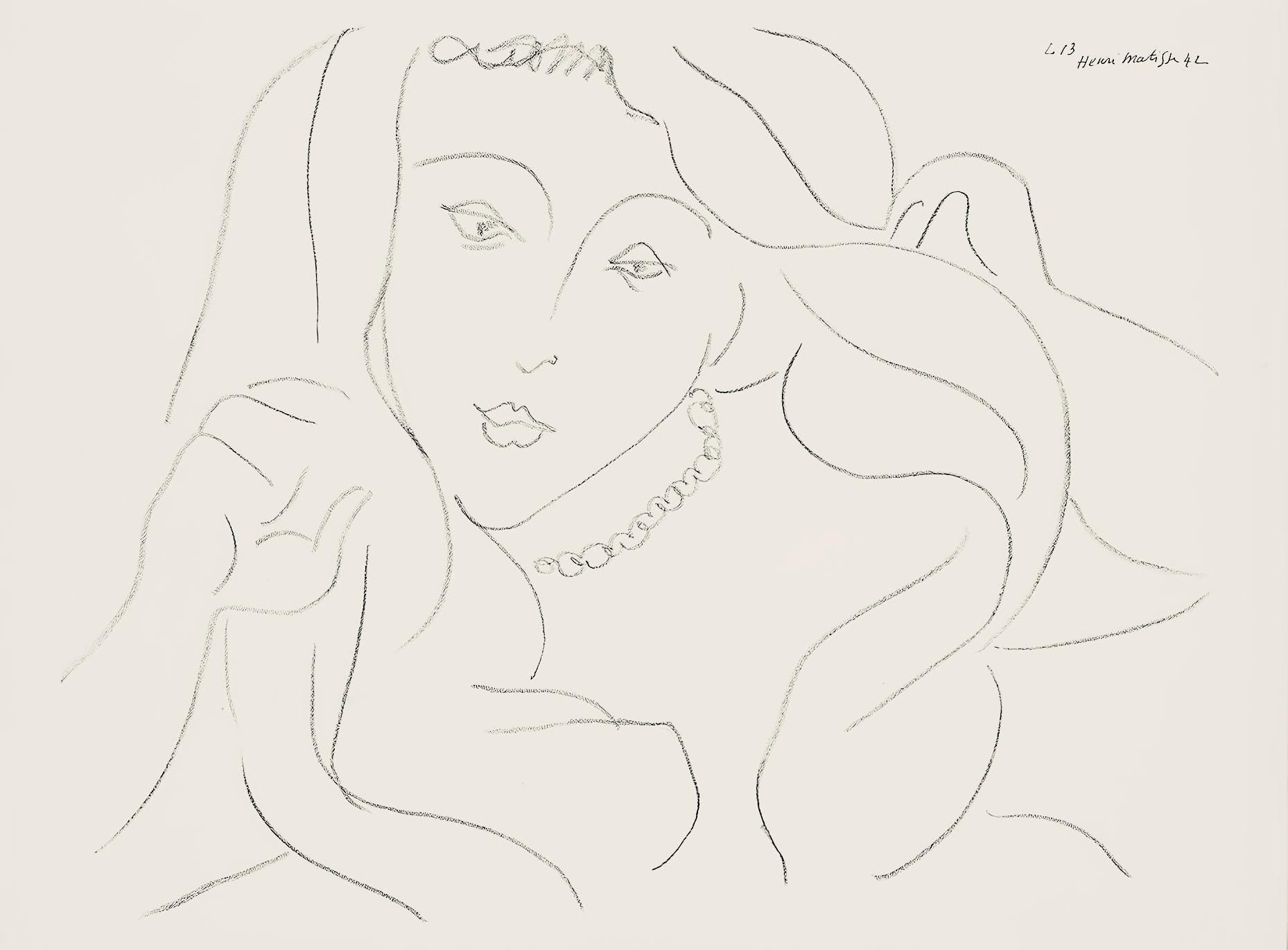 Henri Matisse, Série L, var. 13 (Duthuit 9), Henri Matisse, Dessins, Thèmes et variations, Limited Edition Lithograph
