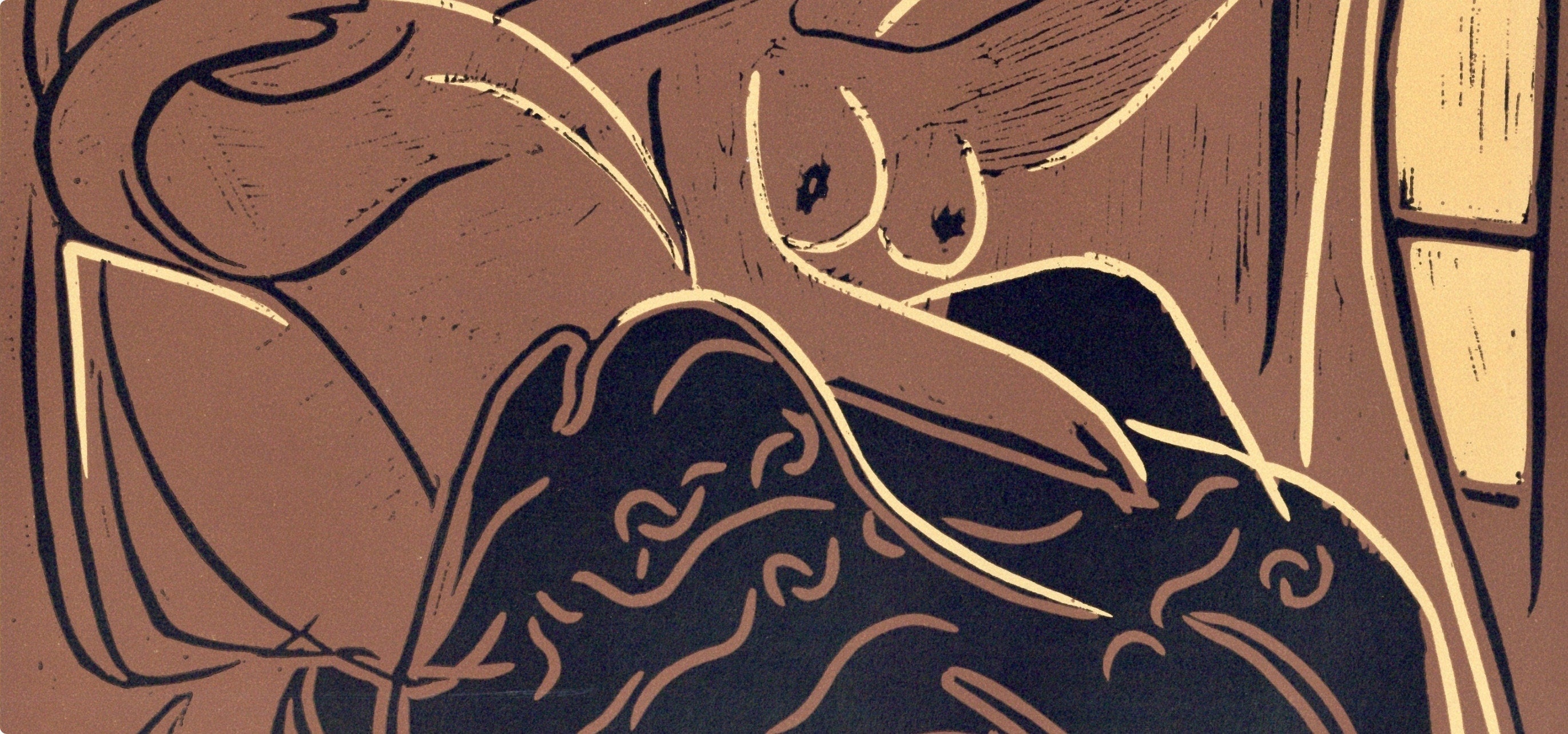 Pablo Picasso, Two Waking Women (Orozco 214), Grabados al linóleo, Limited Edition Linocut