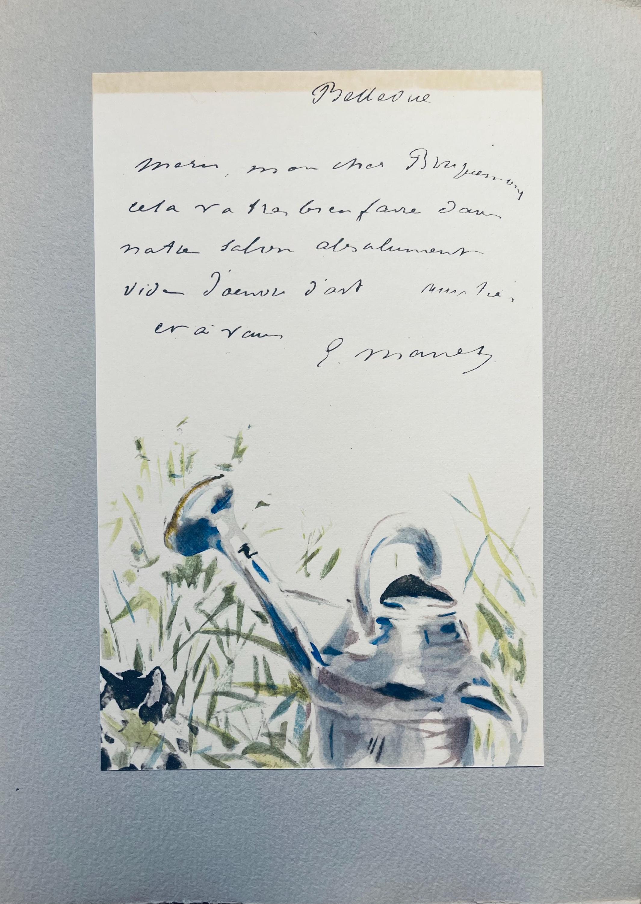 Édouard Manet, Composition, Édouard Manet, Letters with Aquarelles, Limited Edition Lithograph