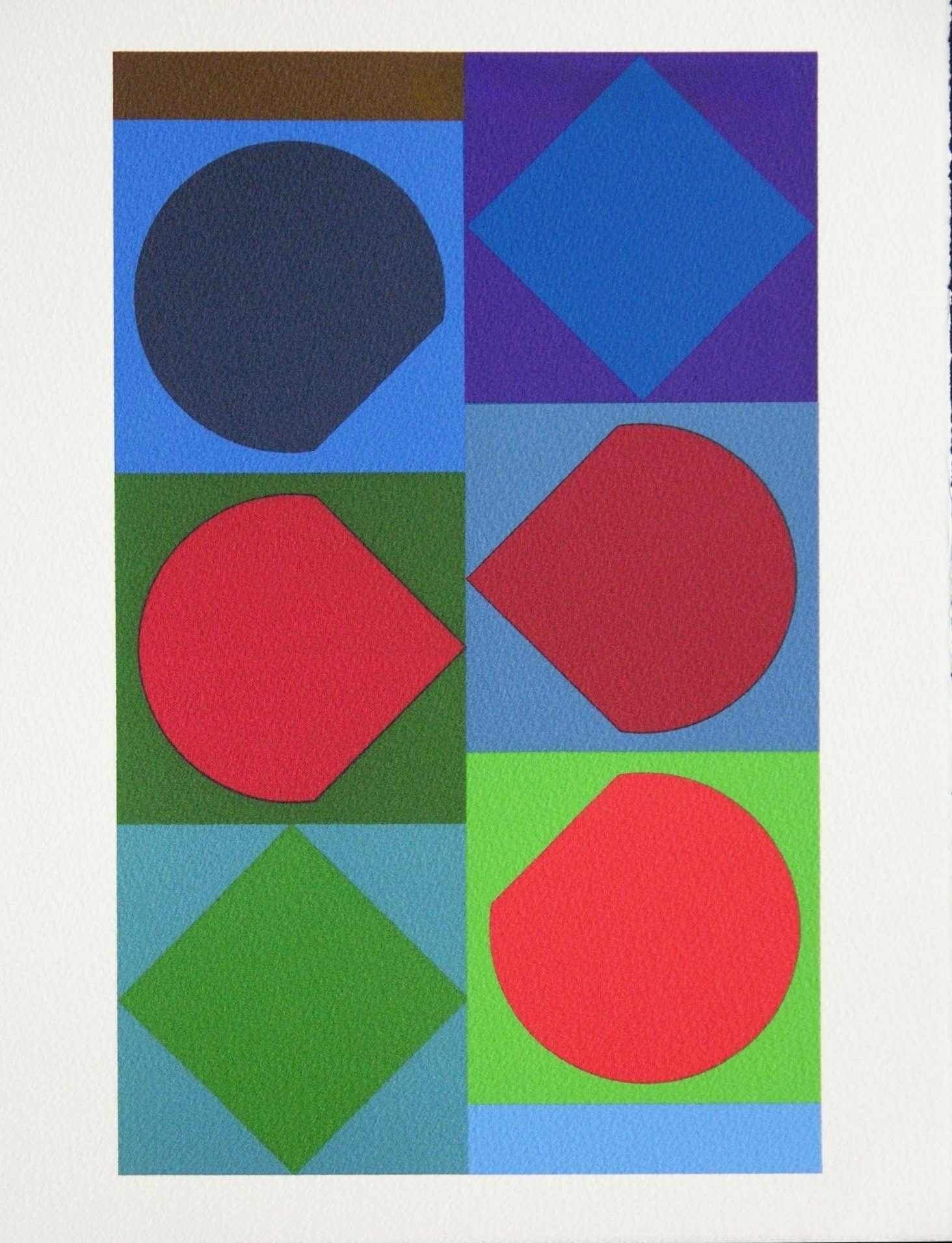 Victor Vasarely, Beryll, Souvenirs et portraits d'artistes, Limited Edition Lithograph