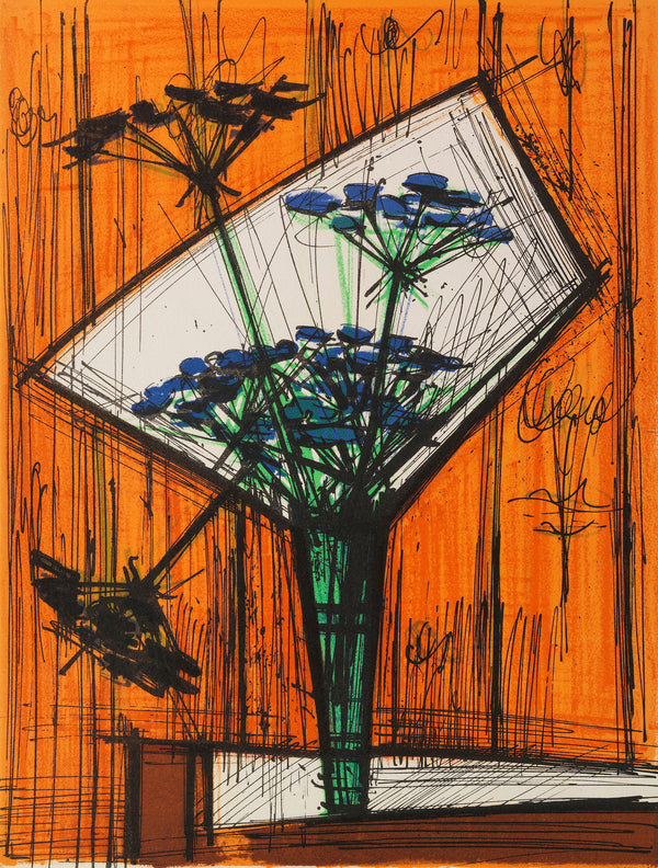 Bernard Buffet, Les ombelles, Souvenirs et portraits d'artistes, Limited Edition Lithograph