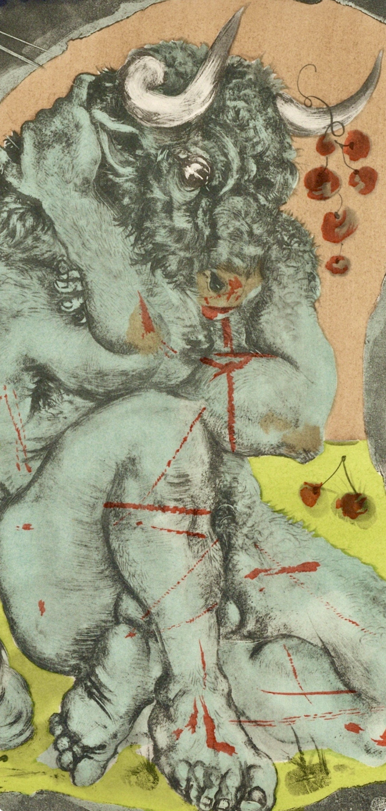 Pierre-Yves Trémois, Initiation, Vins, Fleurs et Flammes, Limited Edition Lithograph