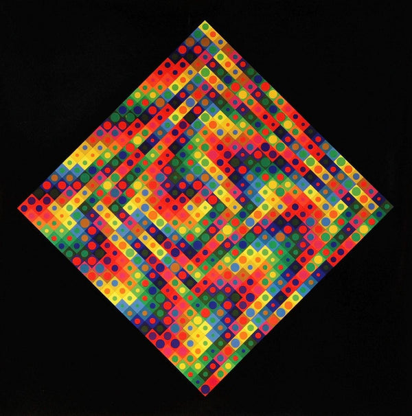 Victor Vasarely, Composition, Folklore Planétaire, Limited Edition Héliogravure